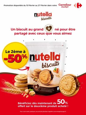 Promotion Carrefour Market Nutella Biscuits