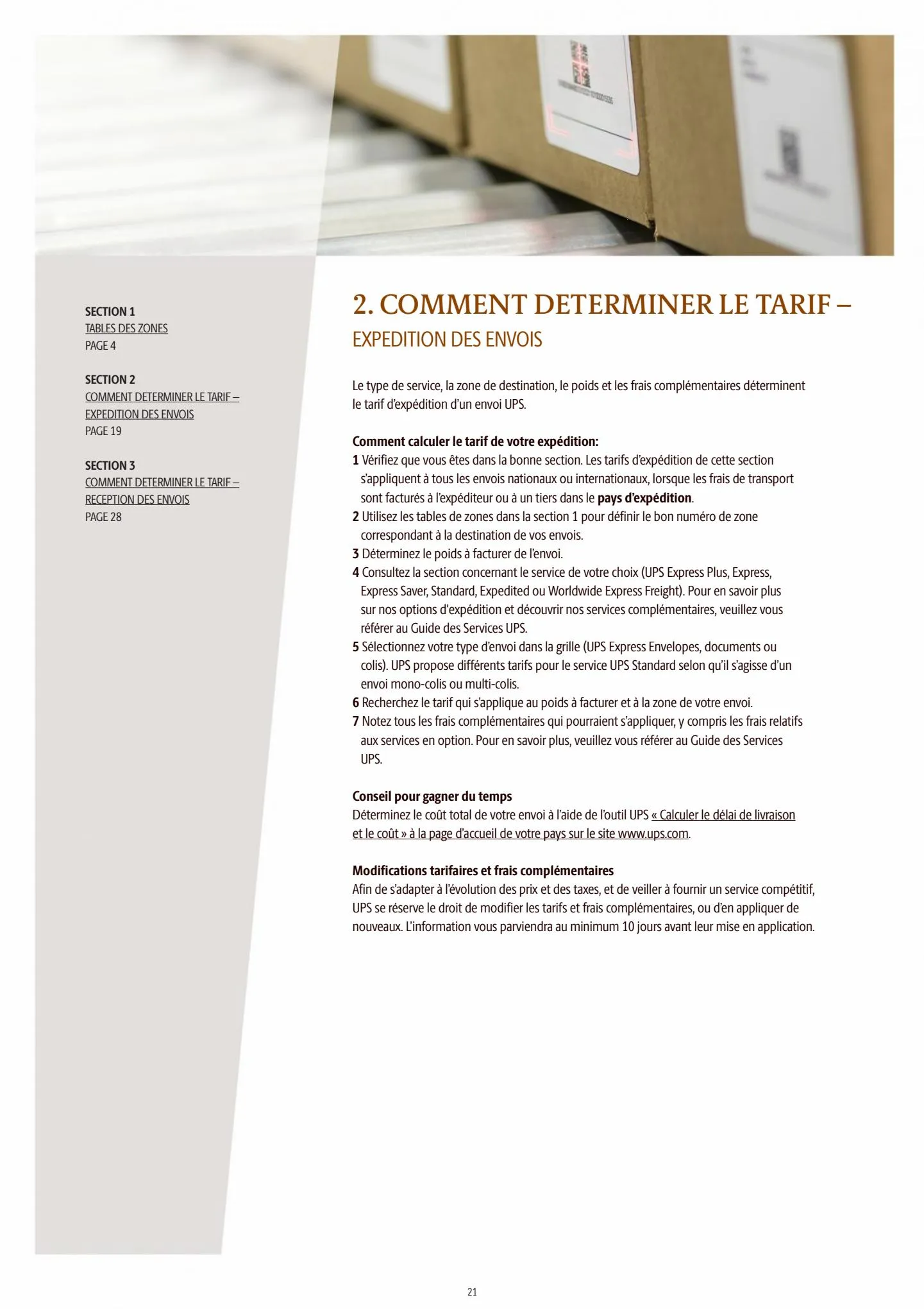 Catalogue TARIFS UPS®  2023, page 00021