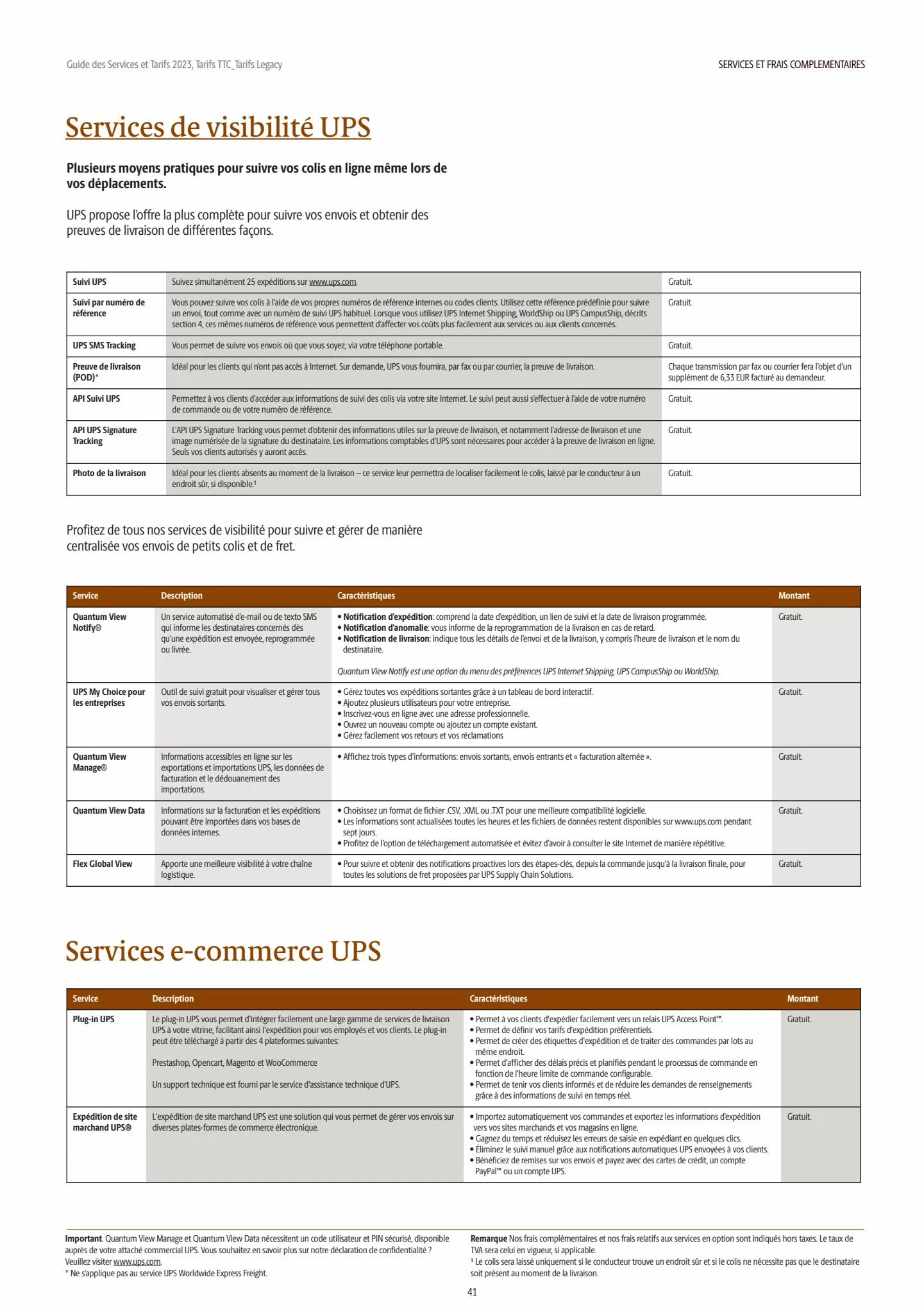 Catalogue TARIFS UPS®  2023, page 00041