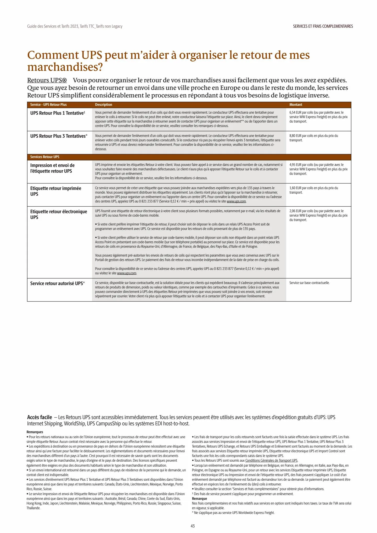 Catalogue Guide des Services et Tarifs 2023, page 00043