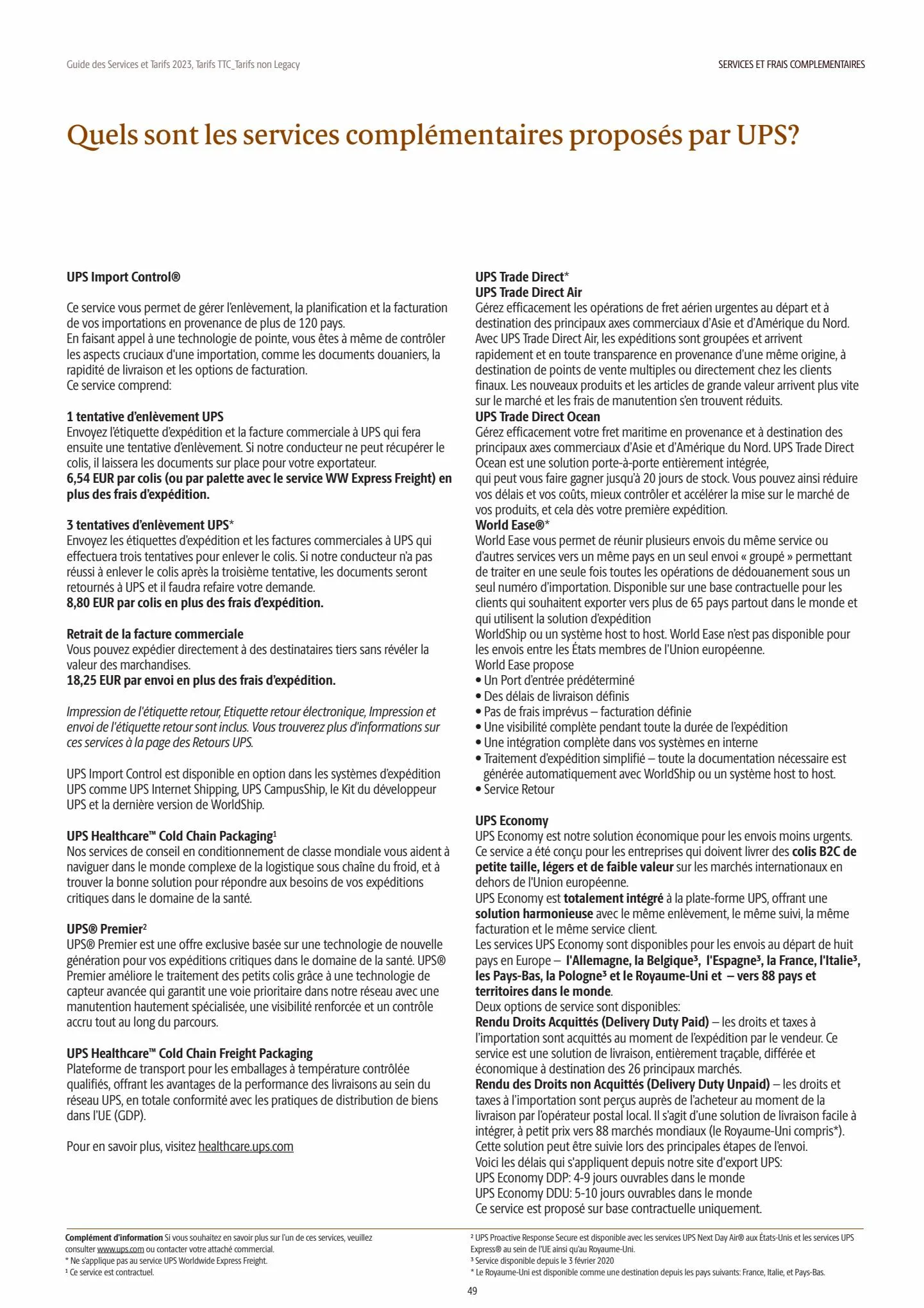 Catalogue Guide des Services et Tarifs 2023, page 00049