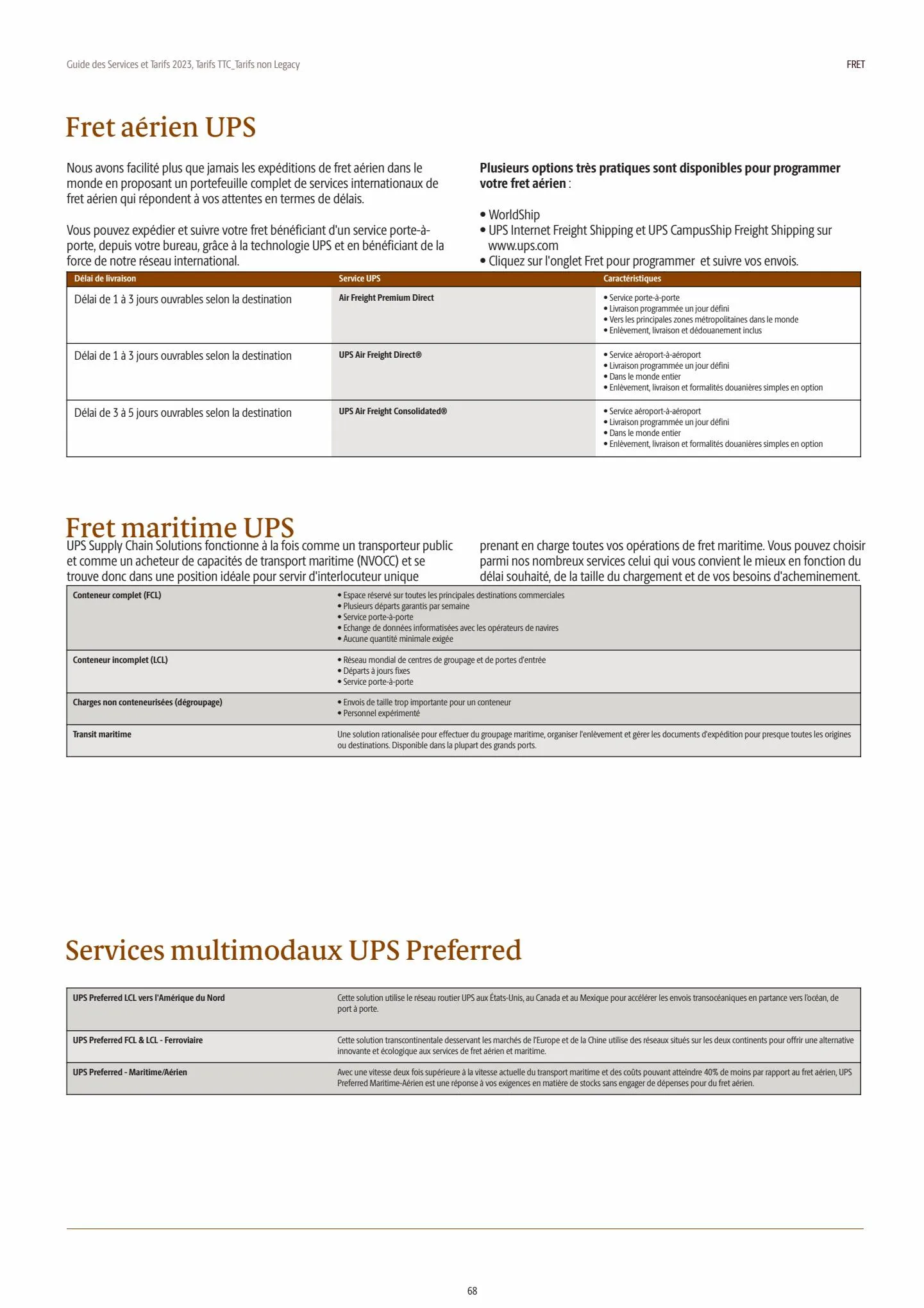 Catalogue Guide des Services et Tarifs 2023, page 00068