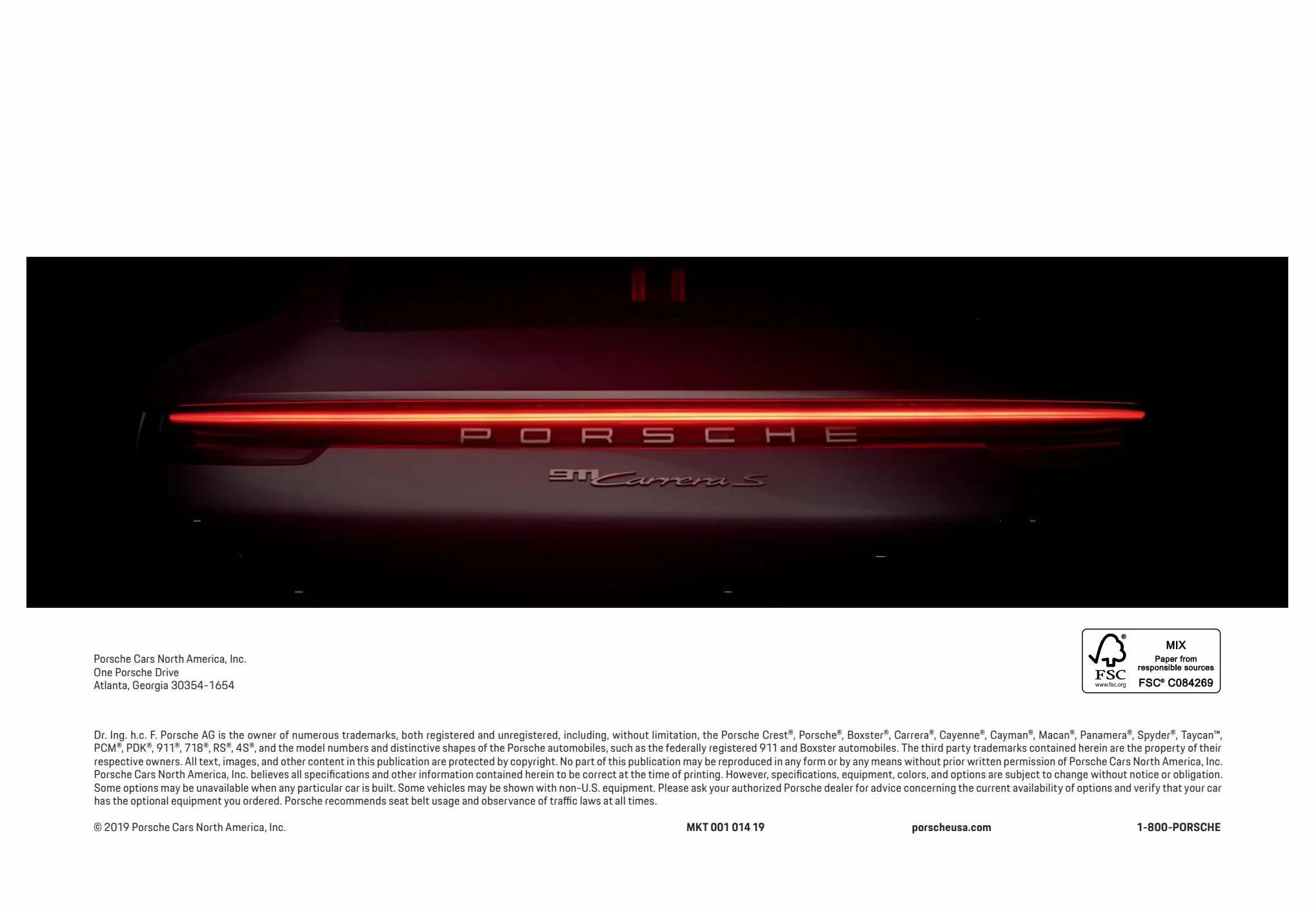 Catalogue Porsche 911 Carrera 2022, page 00104