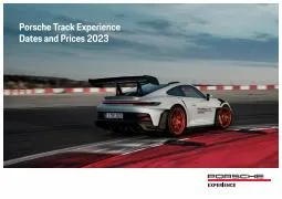Catalogue Porsche à Avignon | Track Experience Tariffs 2023 | 18/05/2023 - 30/11/2023