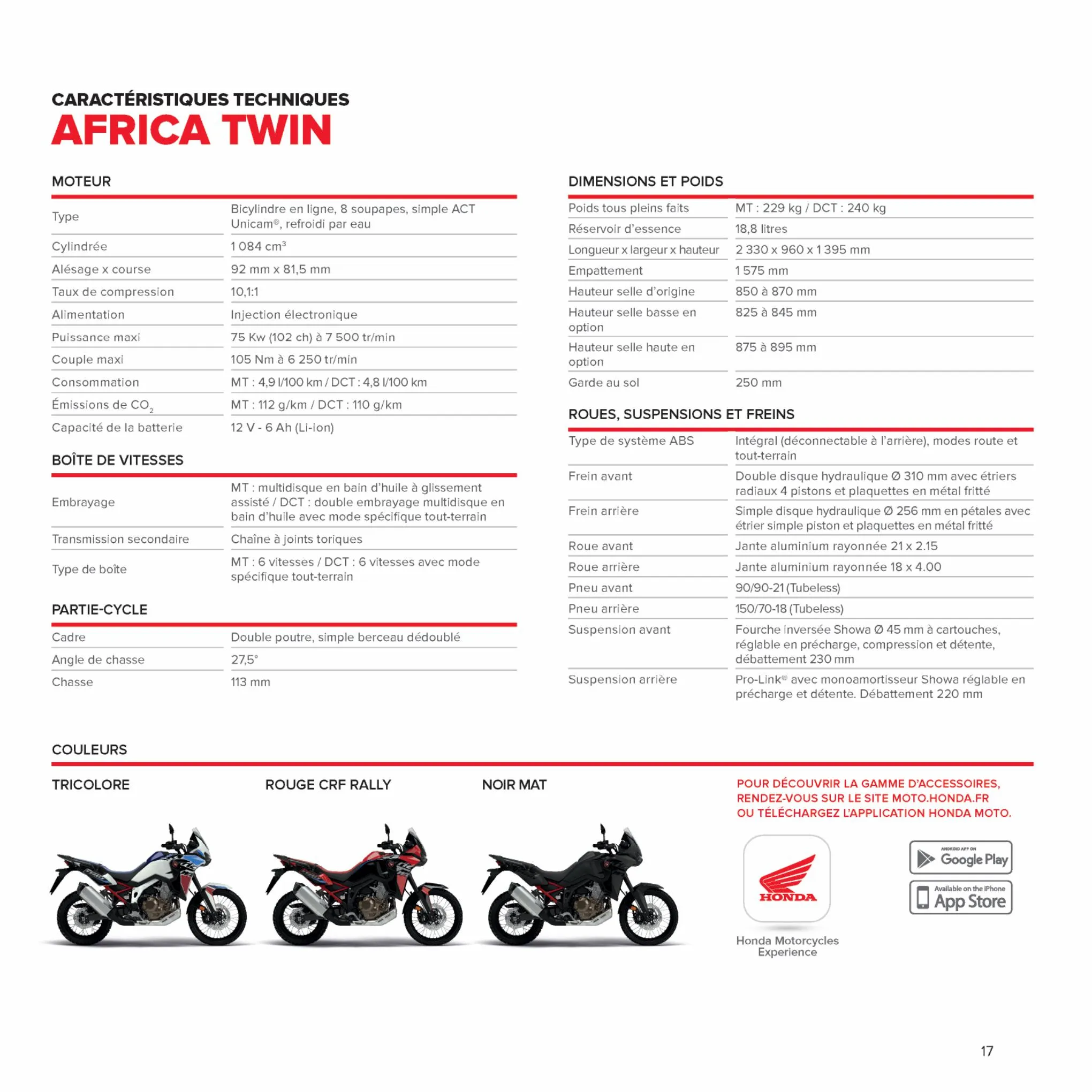 Catalogue AFRICA TWIN 2022, page 00017