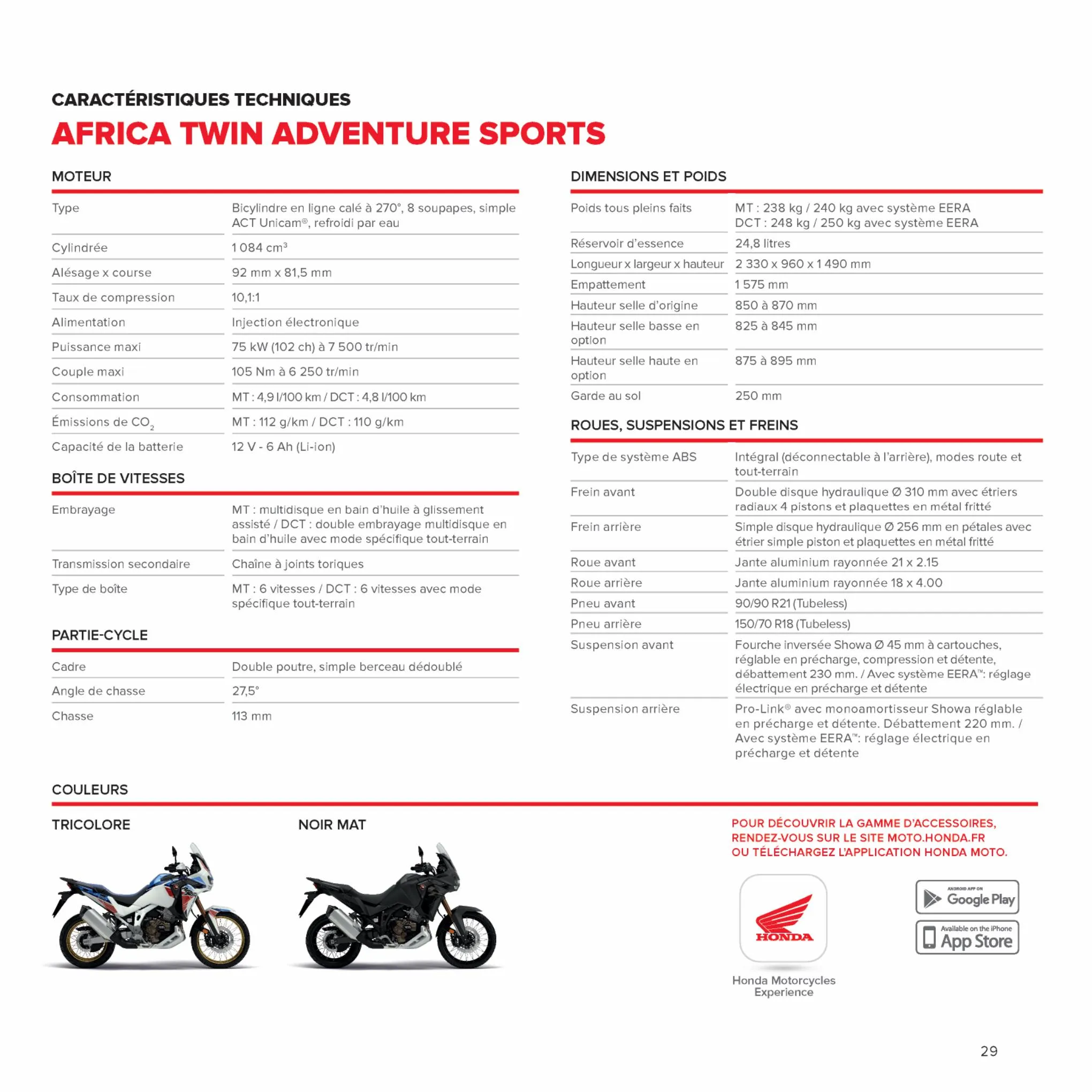Catalogue AFRICA TWIN 2022, page 00029