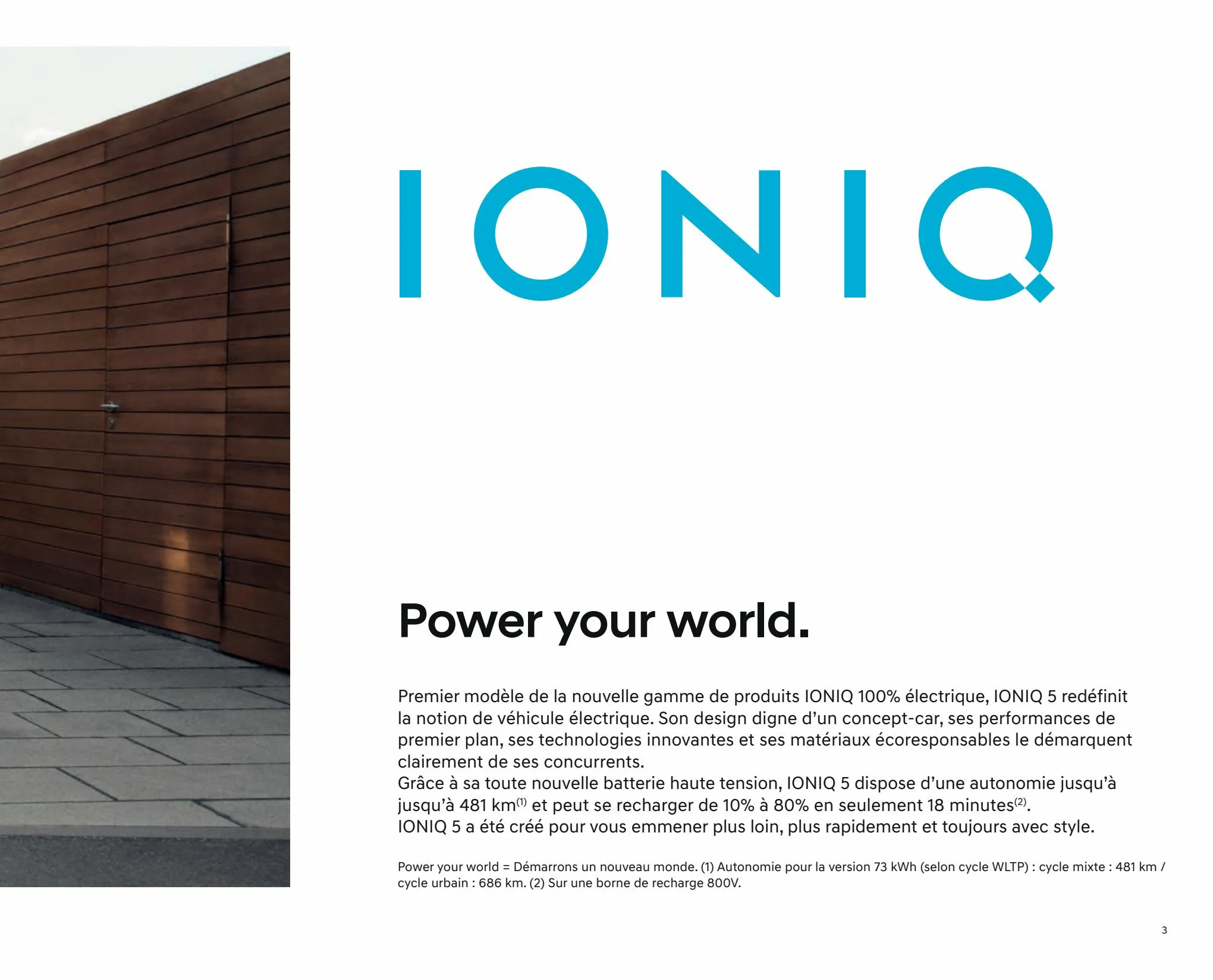 Catalogue IONIQ 5 100% électrique., page 00003