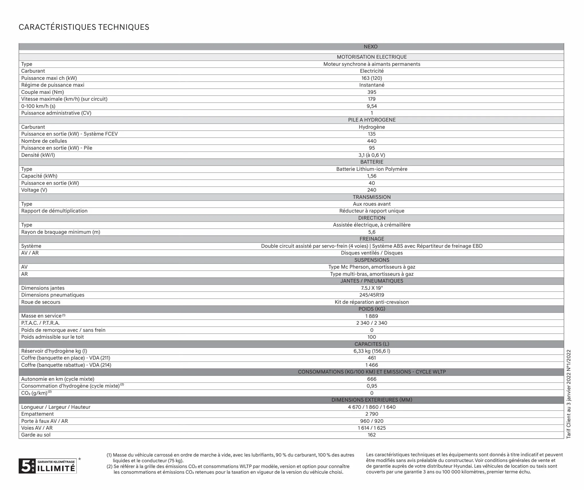 Catalogue Hyundai NEXO, page 00002