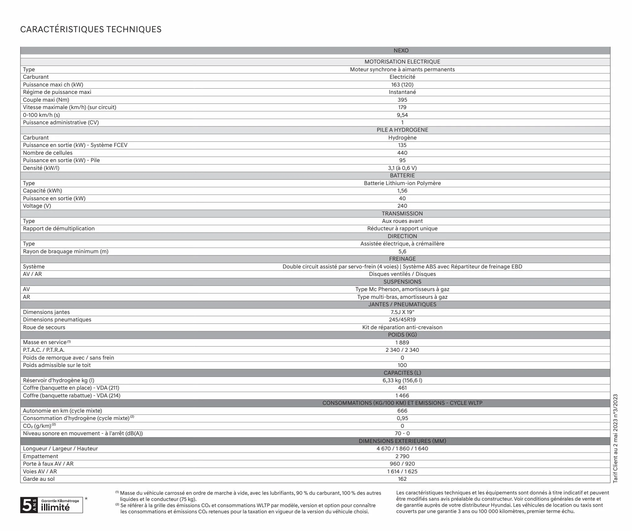 Catalogue Hyundai NEXO, page 00002