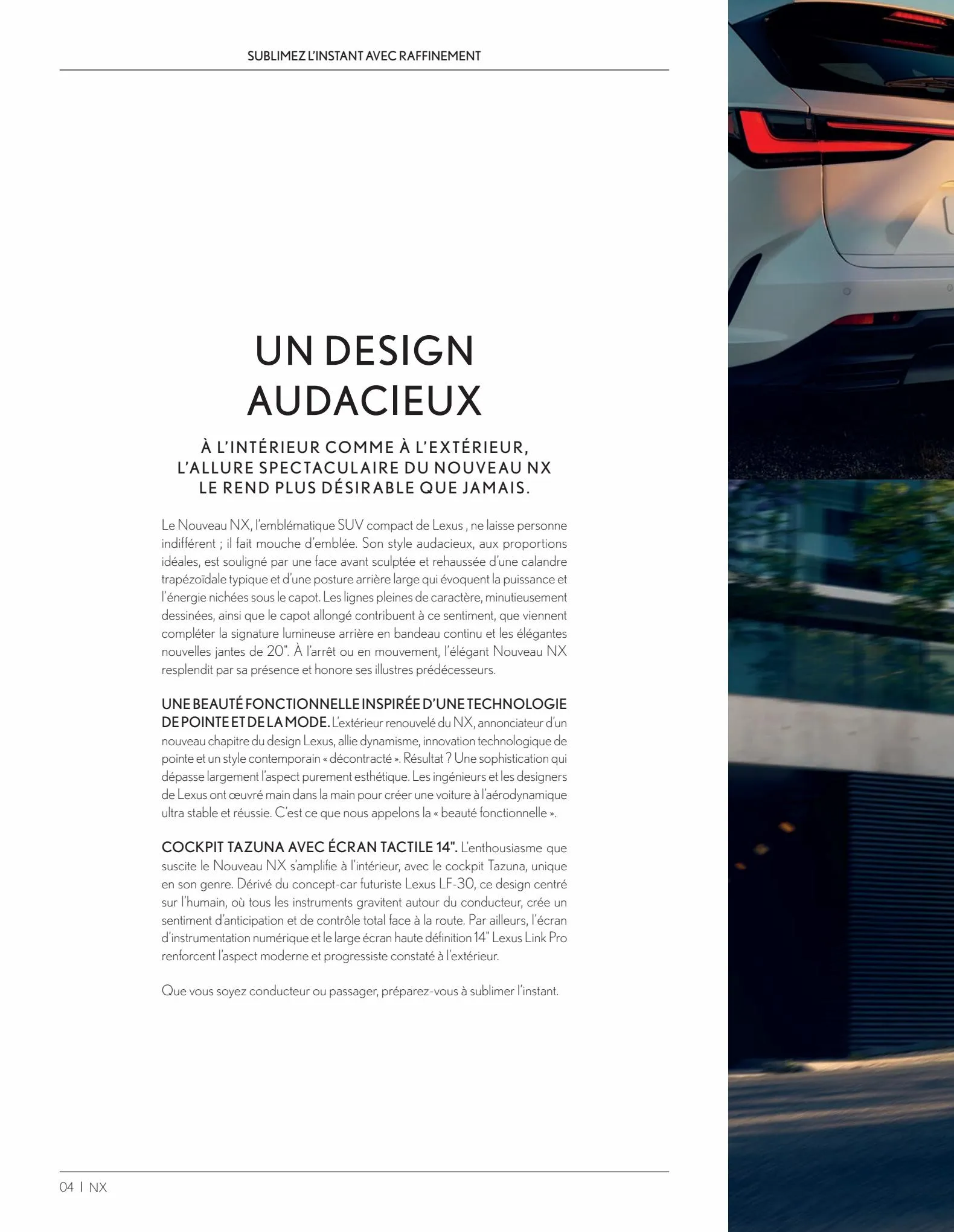 Catalogue Nouveau Lexus NX 2022, page 00004