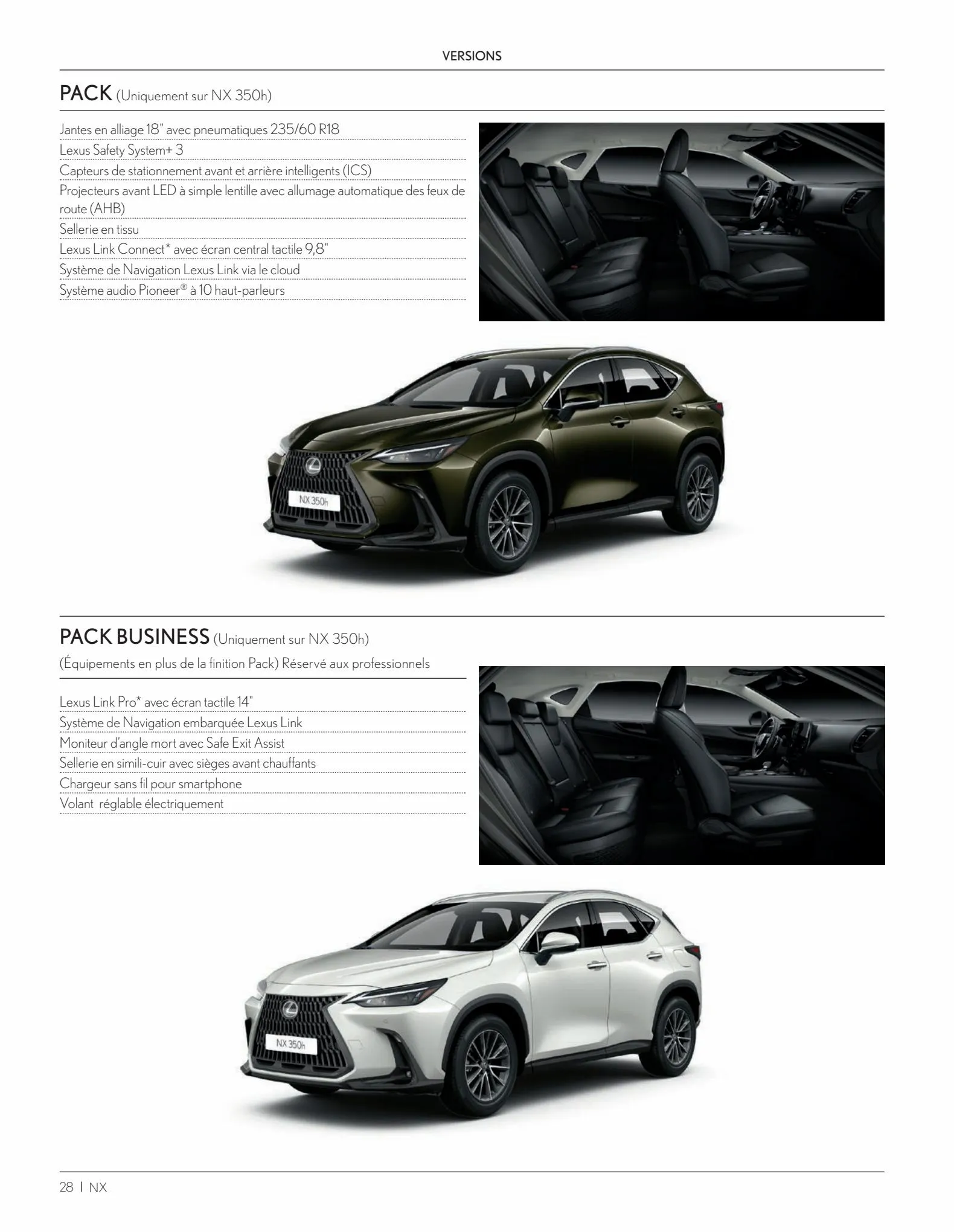 Catalogue Nouveau Lexus NX 2022, page 00028