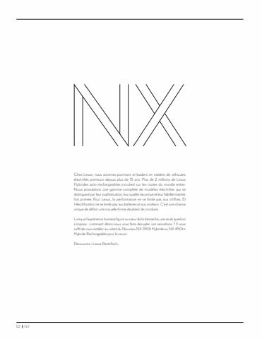 Catalogue Lexus | Nouveau Lexus NX 2022 | 28/01/2022 - 31/12/2022