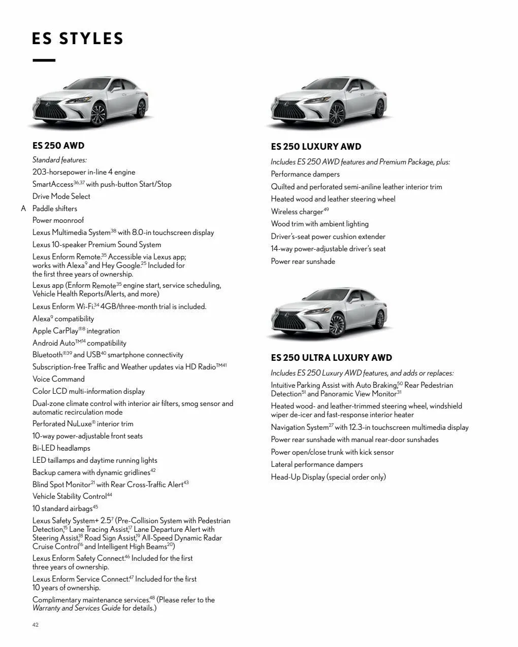 Catalogue Lexus ES 2022, page 00044