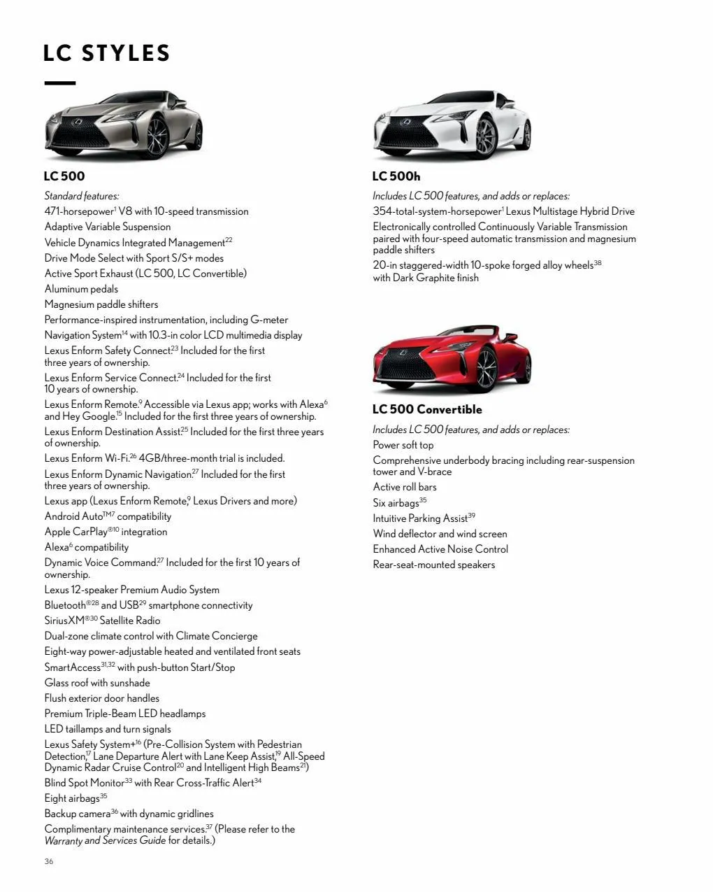 Catalogue Lexus LC 2022, page 00038