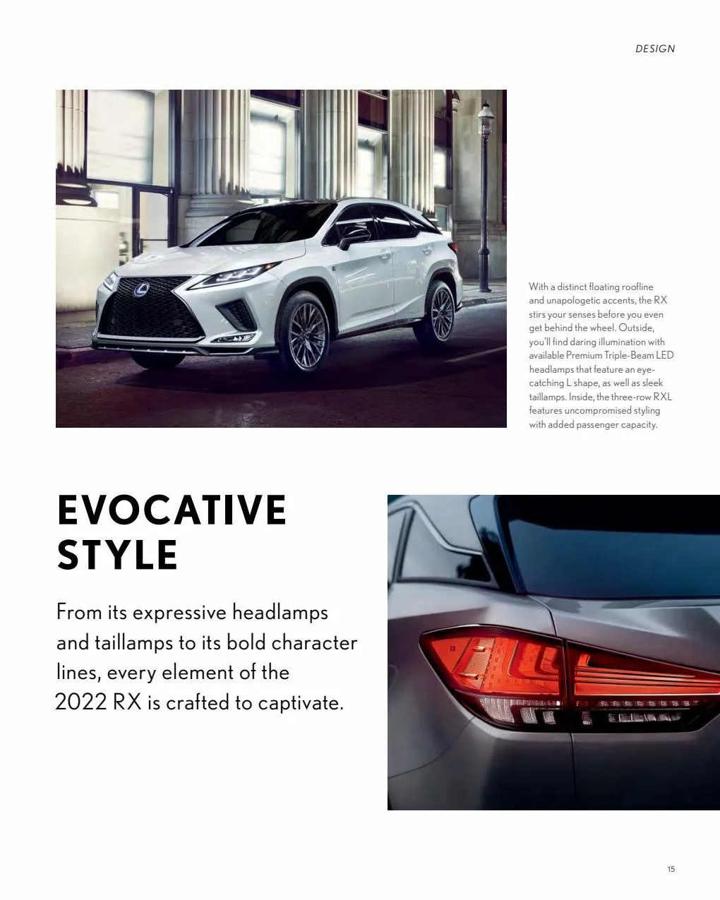 Catalogue Lexus RX 2022, page 00017
