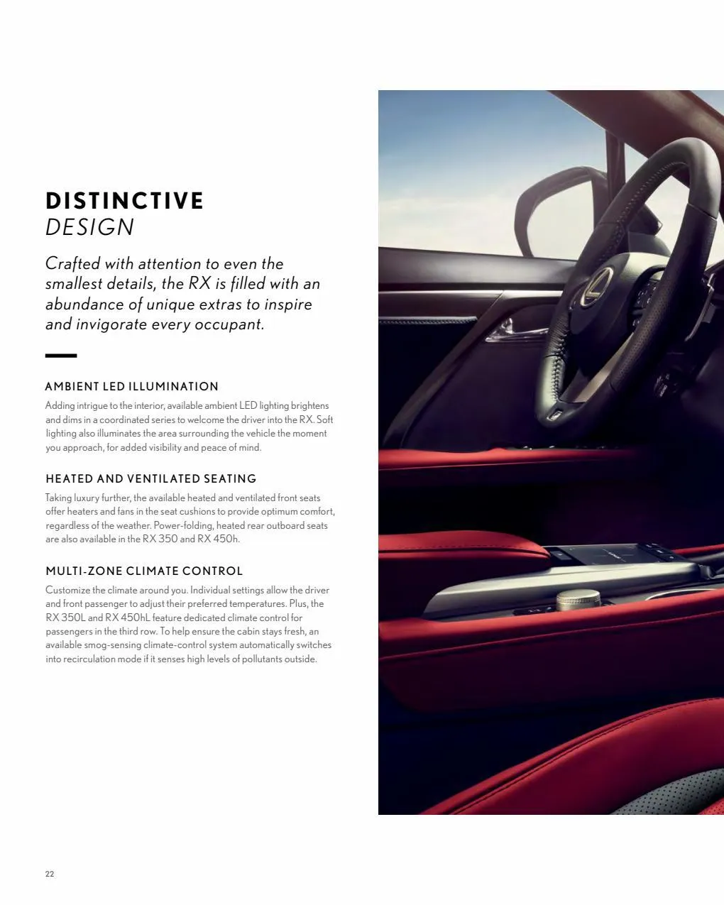 Catalogue Lexus RX 2022, page 00024