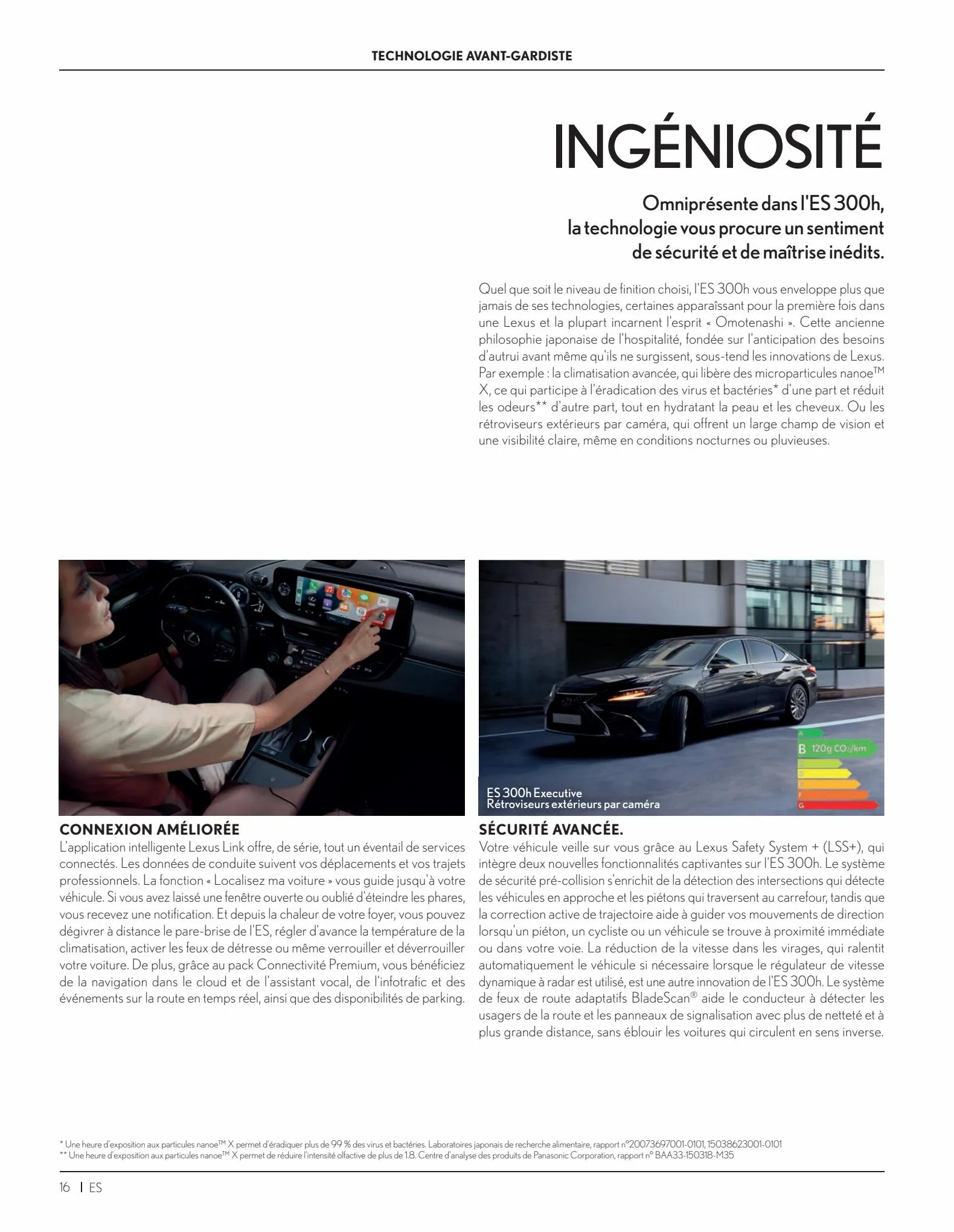 Catalogue ES 300h Hybride auto-rechargeable, page 00016
