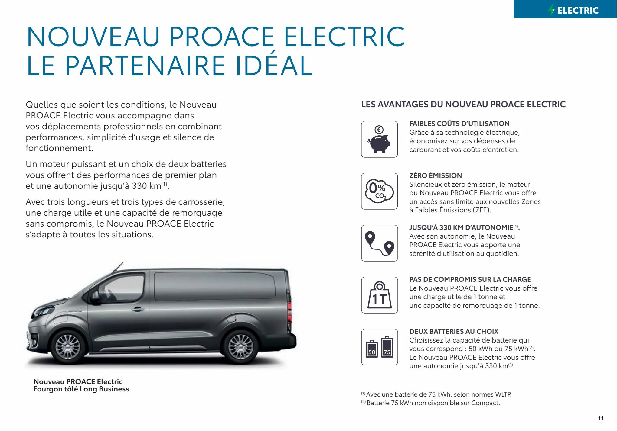 Catalogue Nouveau PROACE Electric, page 00011