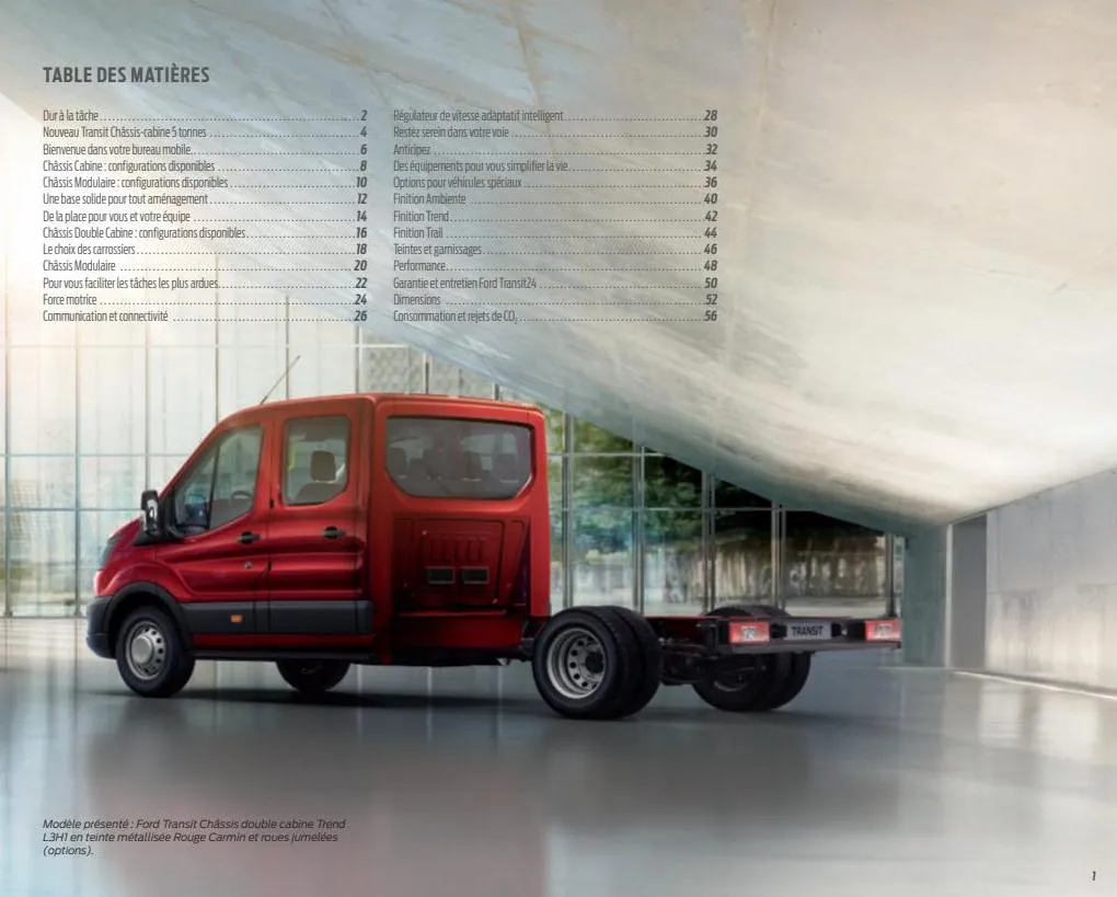 Catalogue Transit Chassis Cab, page 00003