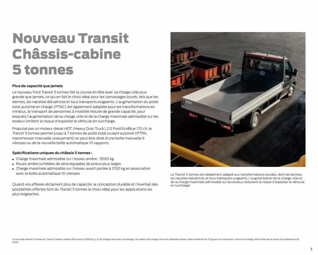 Catalogue Transit Chassis Cab, page 00007