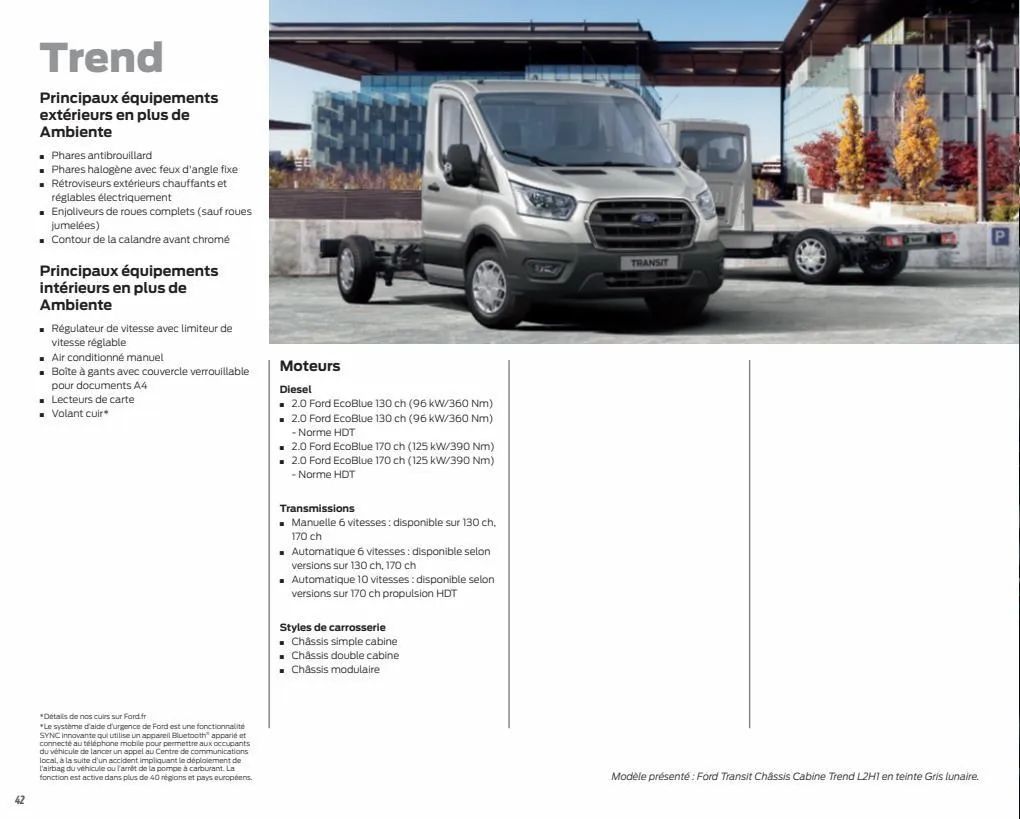 Catalogue Transit Chassis Cab, page 00044