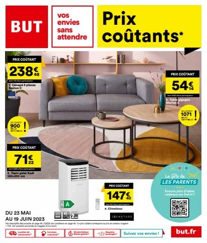 Prix coutants et autres bons plans