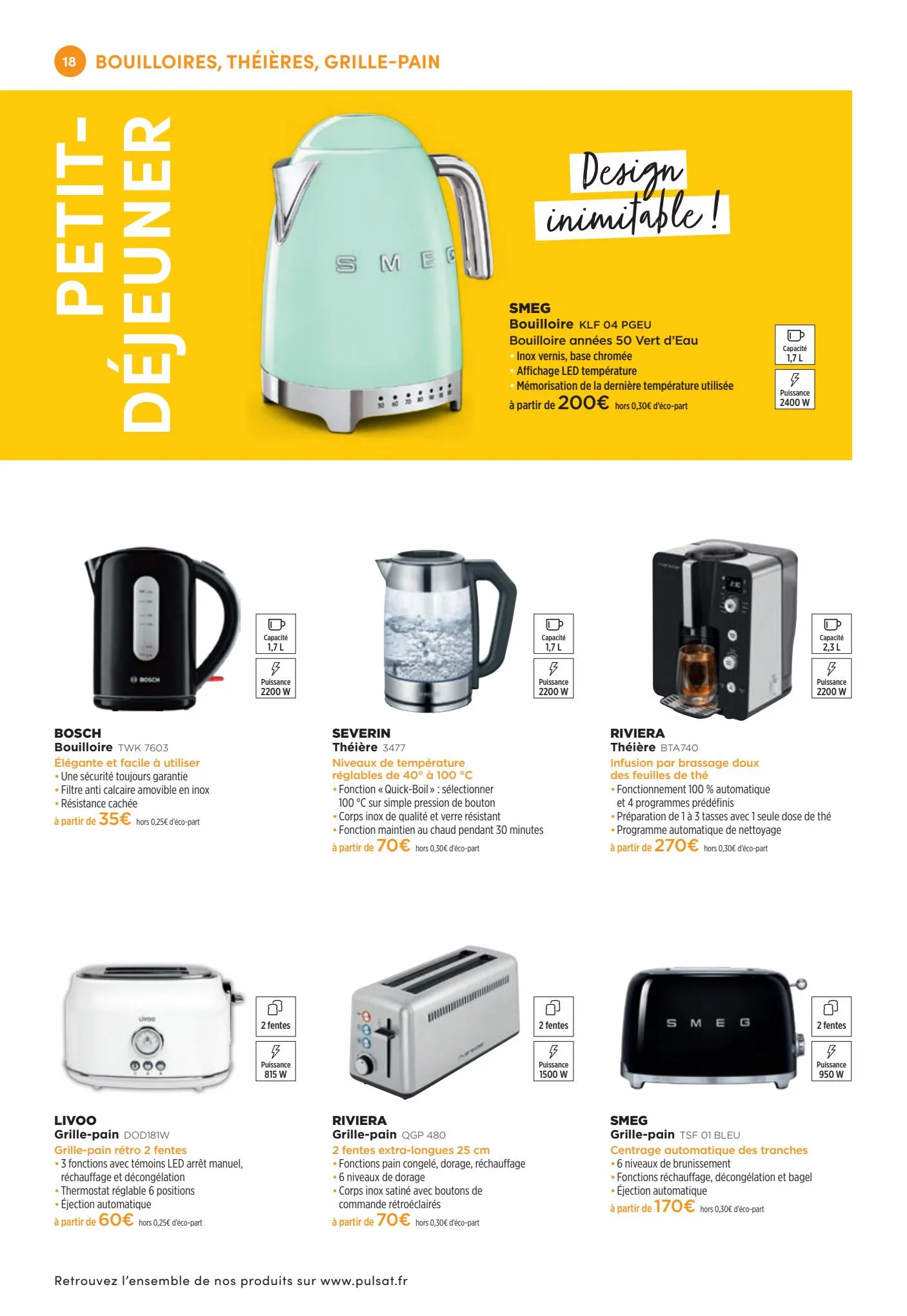 Catalogue PULSAT, LE SERVICE PREMIUM, page 00018