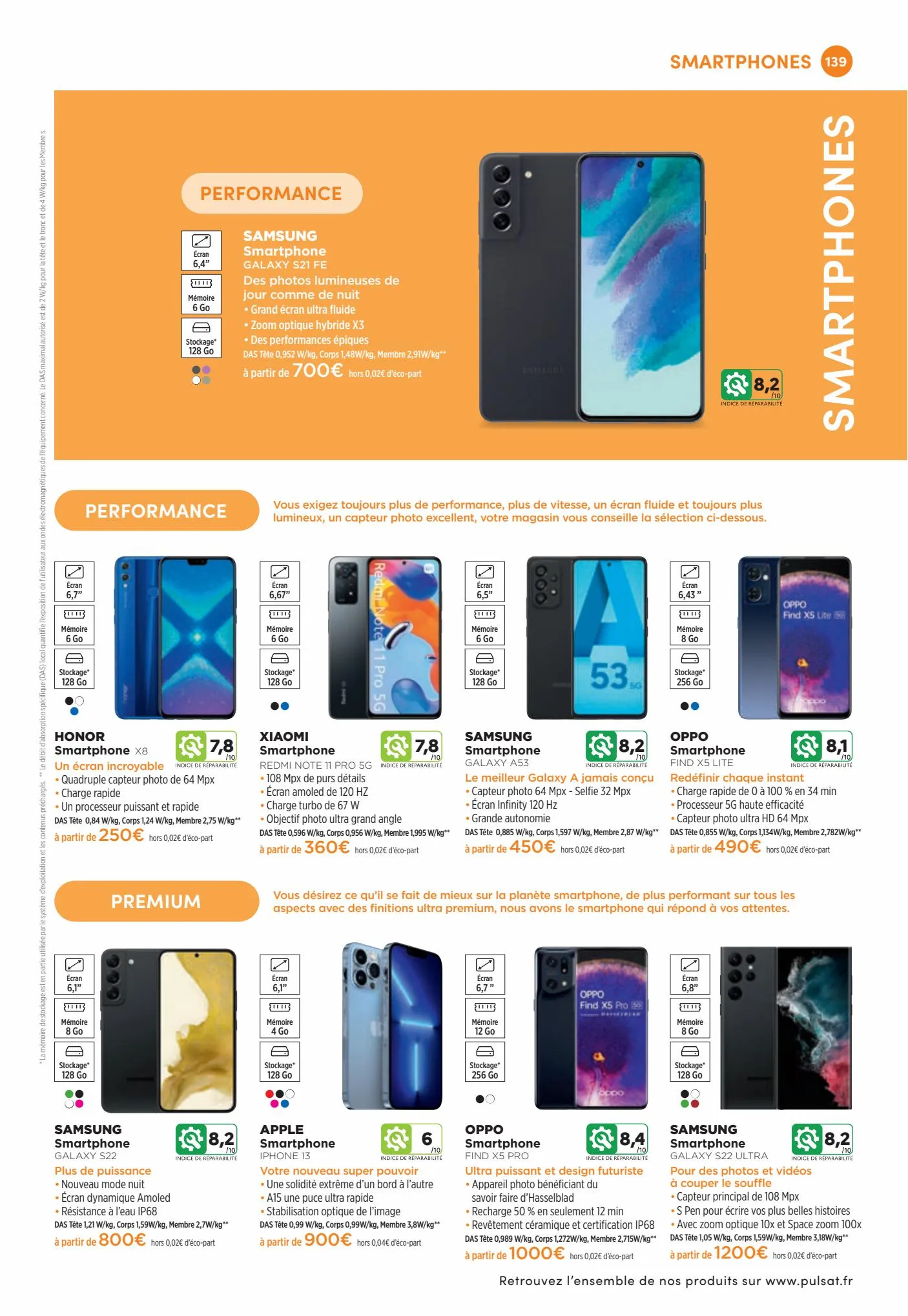 Catalogue PULSAT, LE SERVICE PREMIUM, page 00139