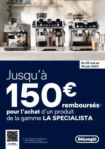 DeLonghi Jusqu'à 150€ remboursés*