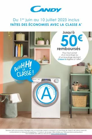 JUSQU'À 50€ REMBOURSÉS !