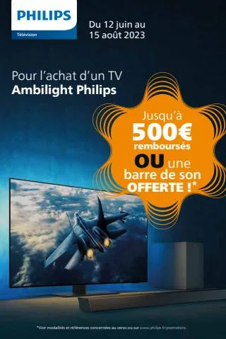 Philips Jusqu'à 500€ remboursés*