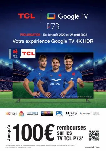 TCL Jusqu'à 100€ Remboursés*