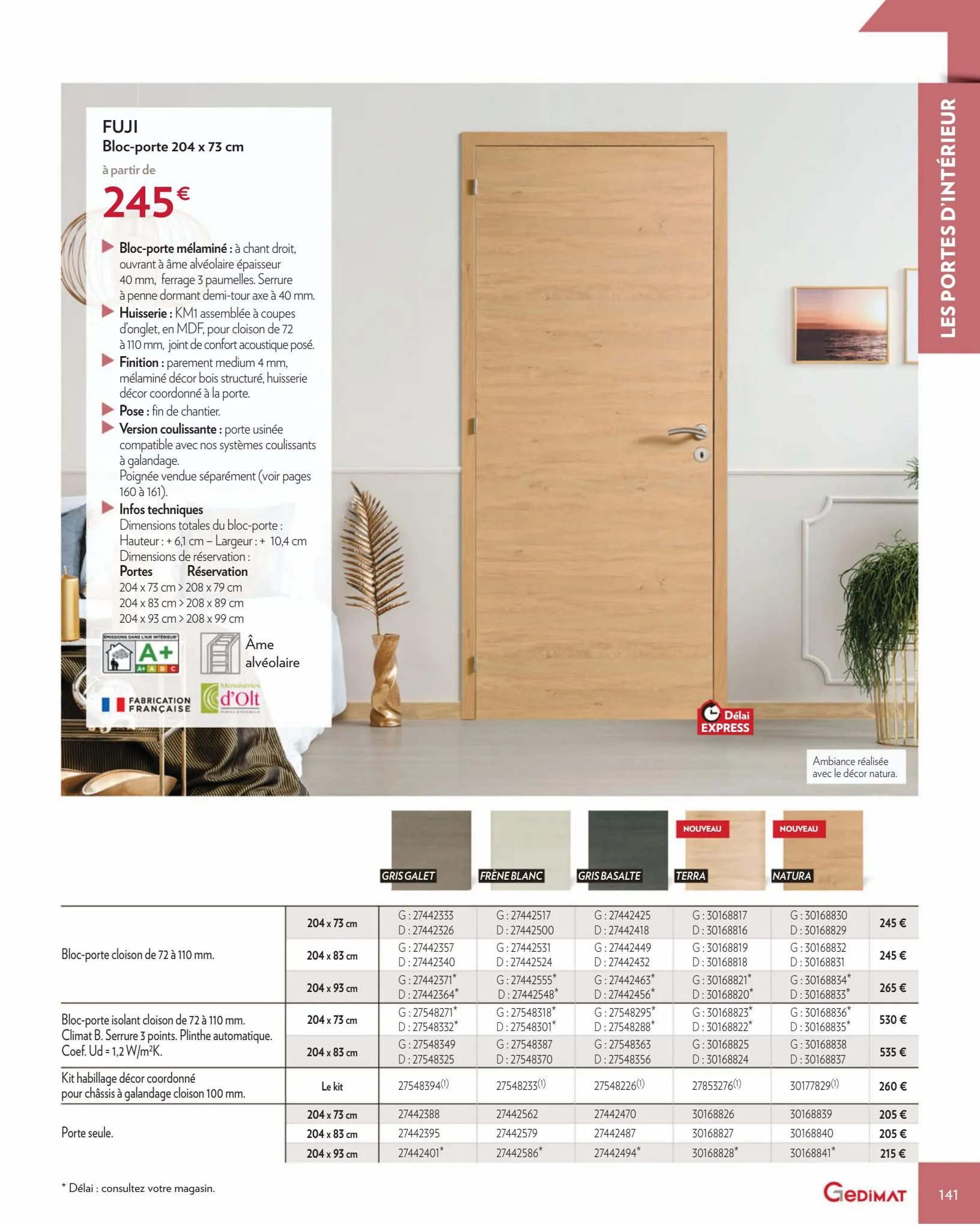Catalogue Menuiseries Interieures & Exterieures 2022, page 00141