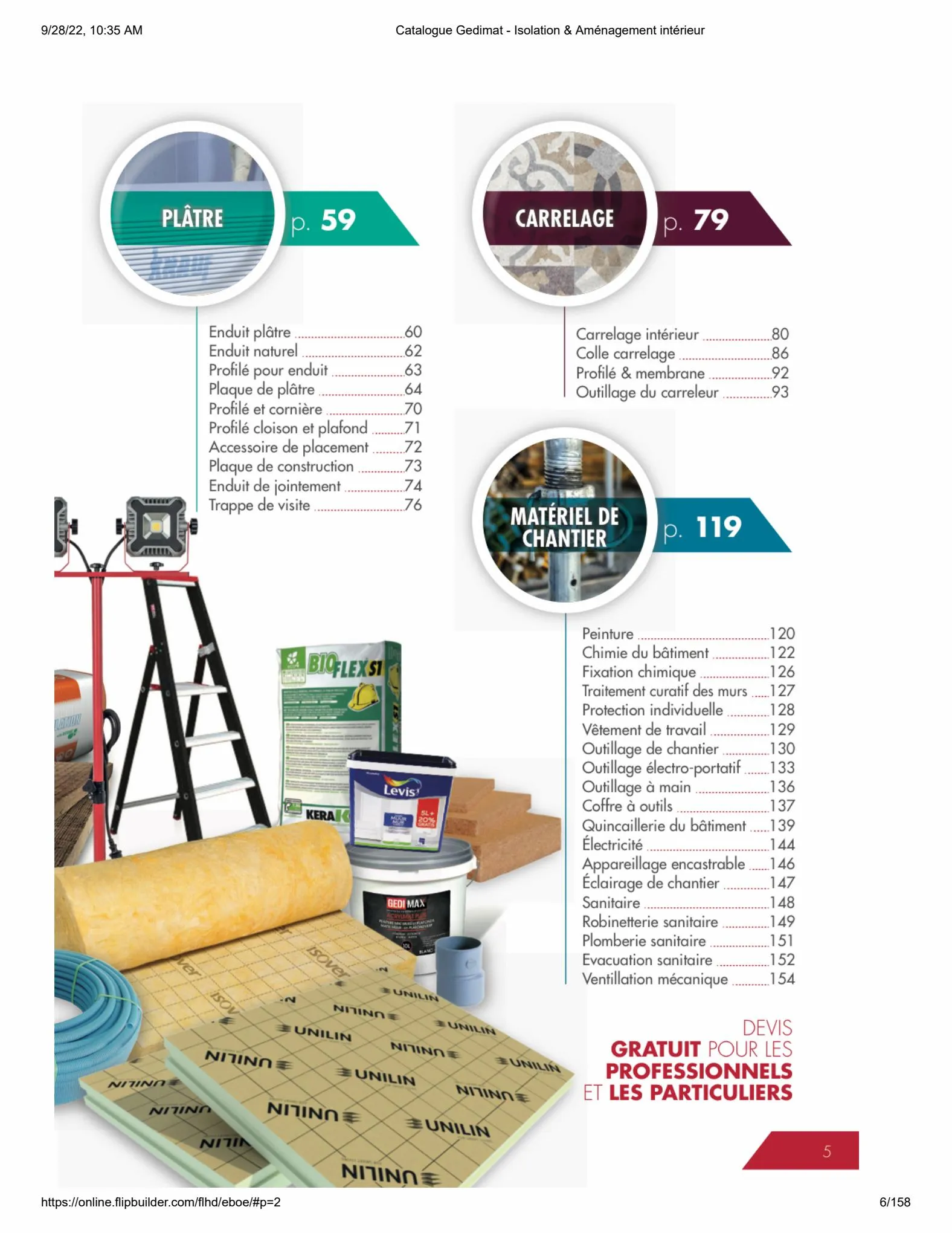 Catalogue Catalogue Gedimat - Isolation & Aménagement intérieur, page 00005