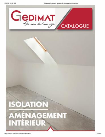 Promos de Bricolage à Lyon | Catalogue Gedimat - Isolation & Aménagement intérieur sur Gedimat | 28/09/2022 - 31/12/2022