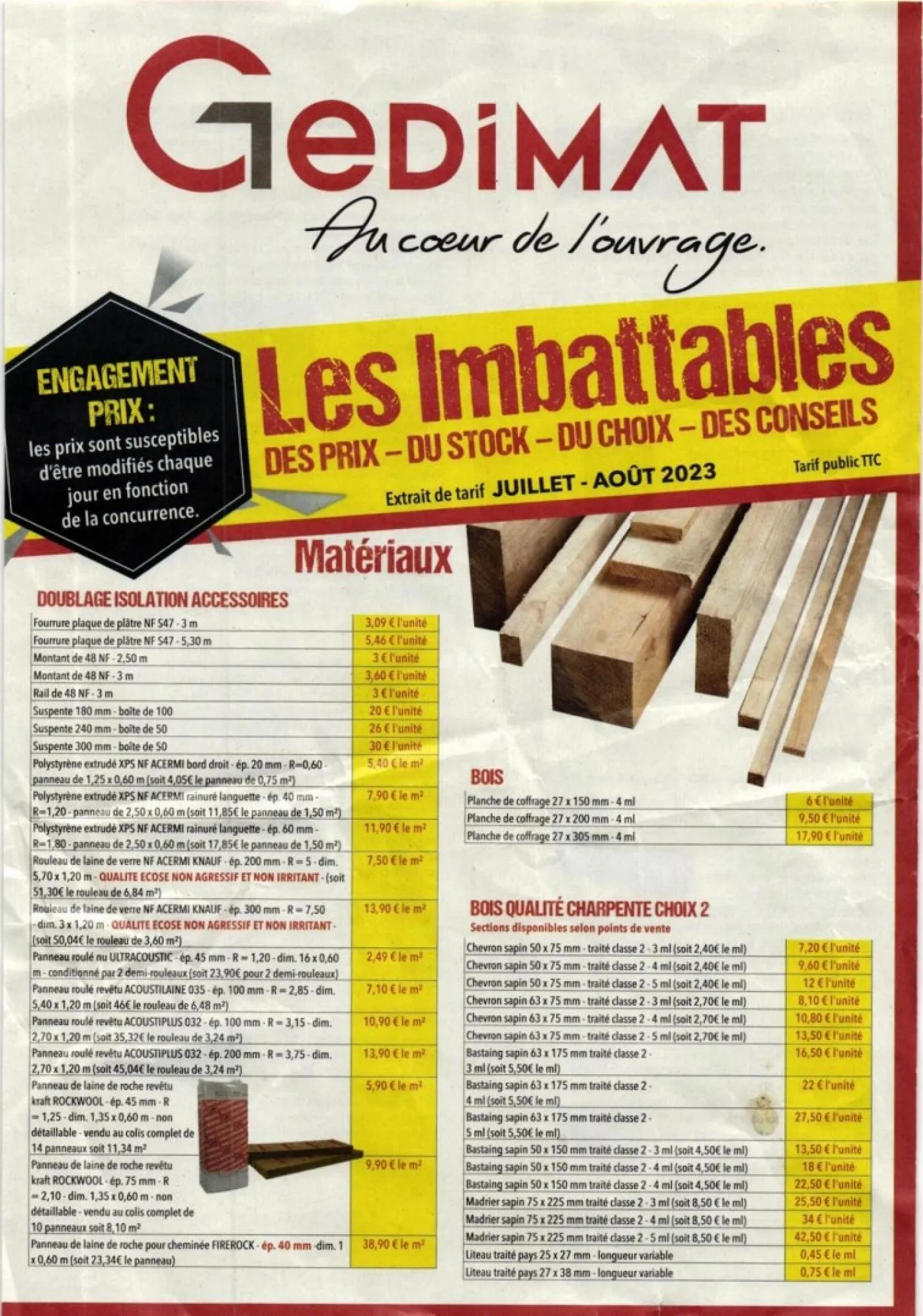 Catalogue GEDIMAT - Les imbattables, page 00001