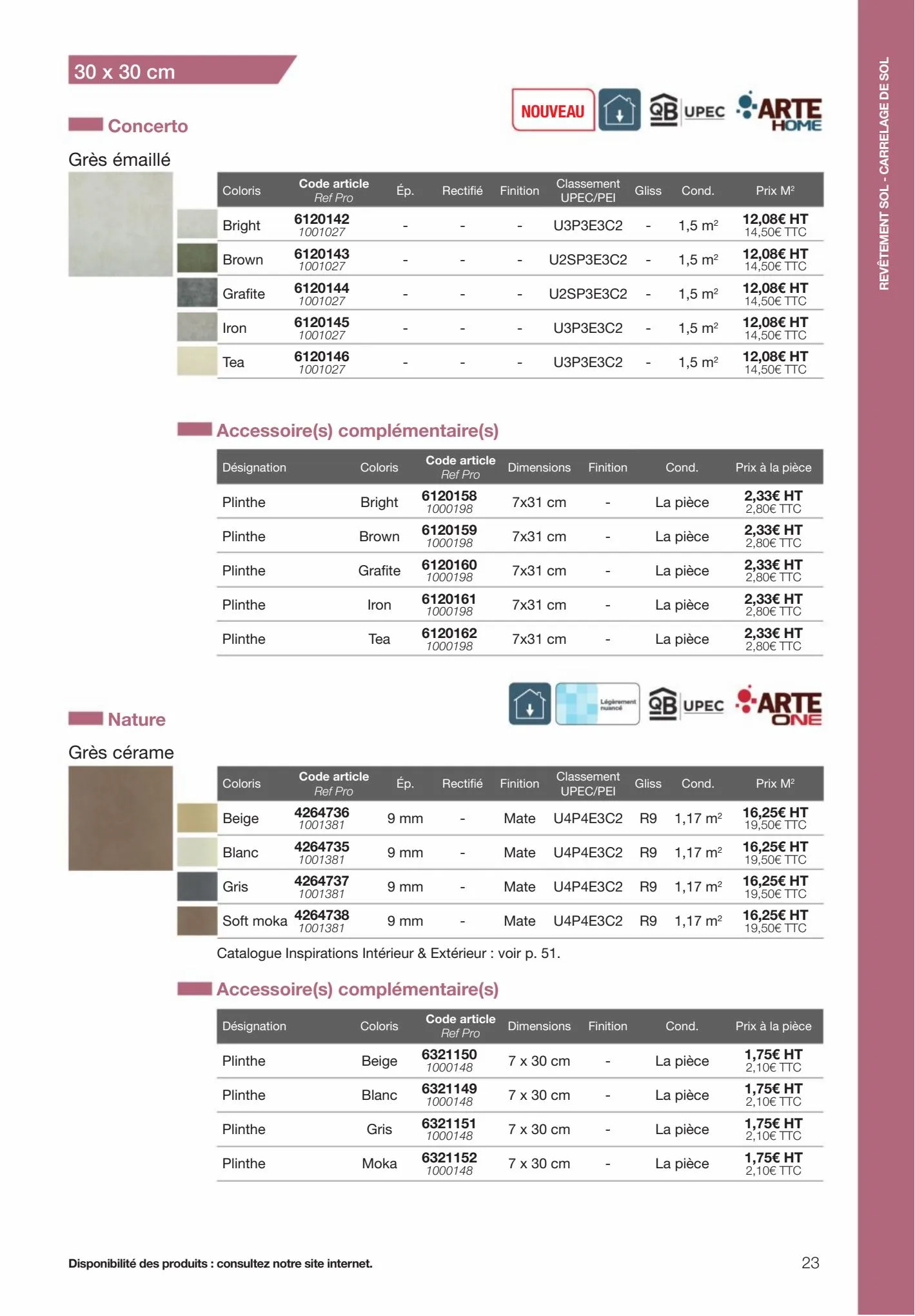 Catalogue Revêtements Habitat et Tertiaire, page 00023