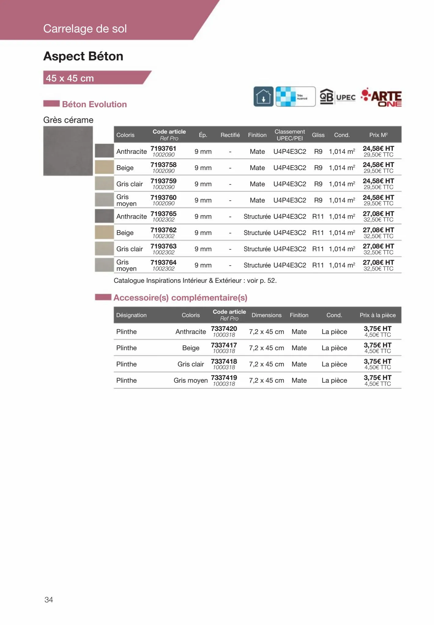 Catalogue Revêtements Habitat et Tertiaire, page 00034