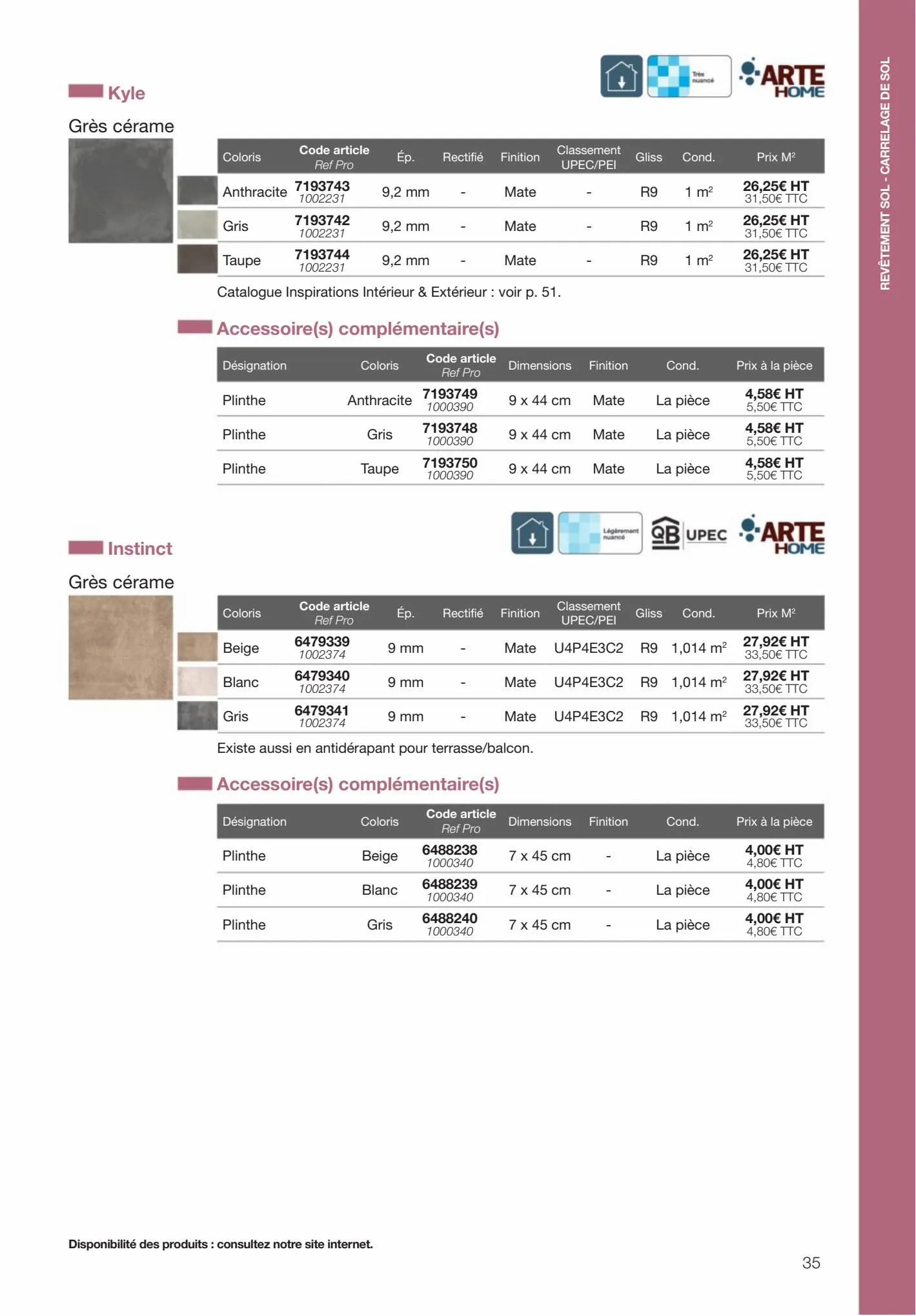 Catalogue Revêtements Habitat et Tertiaire, page 00035