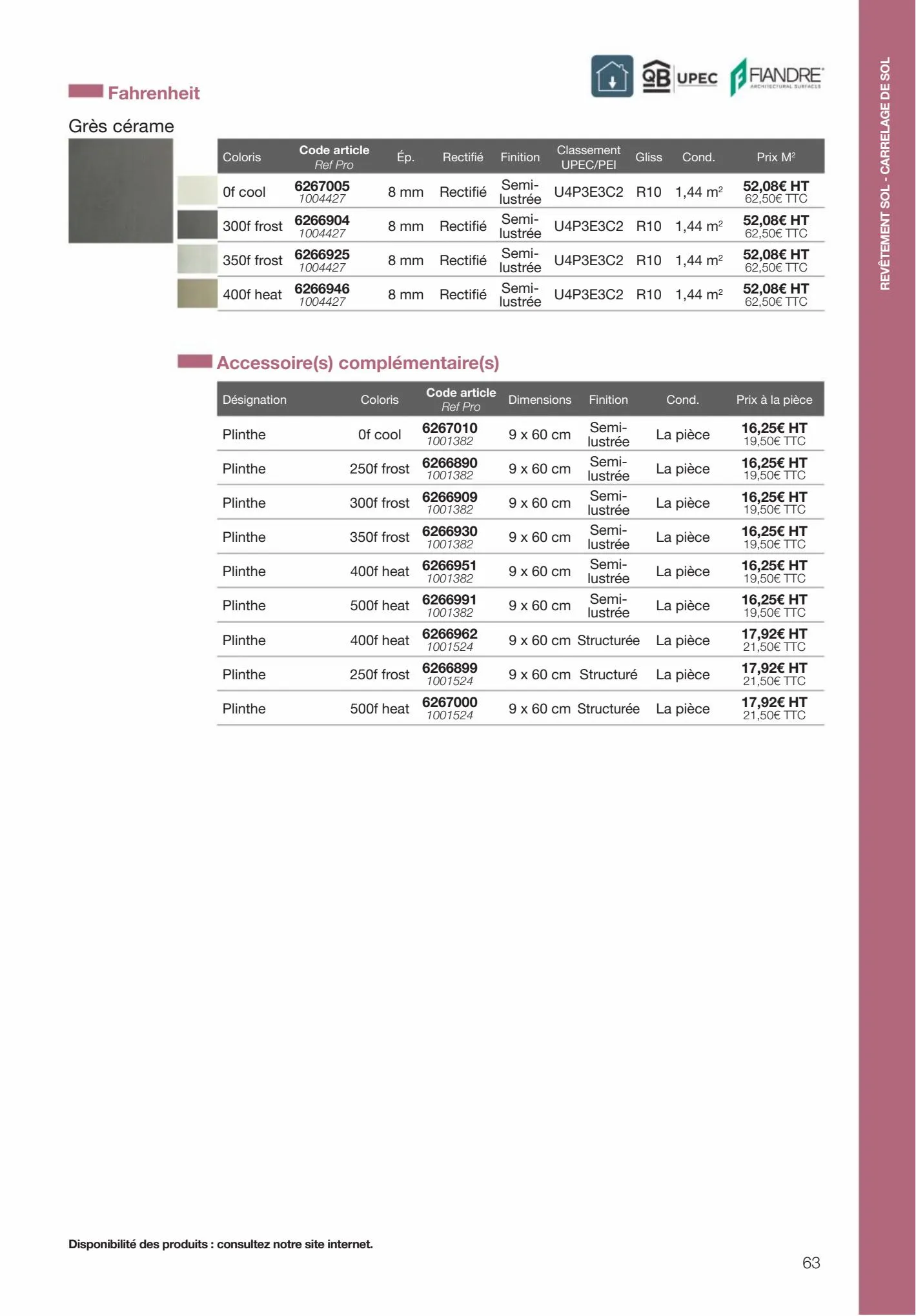 Catalogue Revêtements Habitat et Tertiaire, page 00063