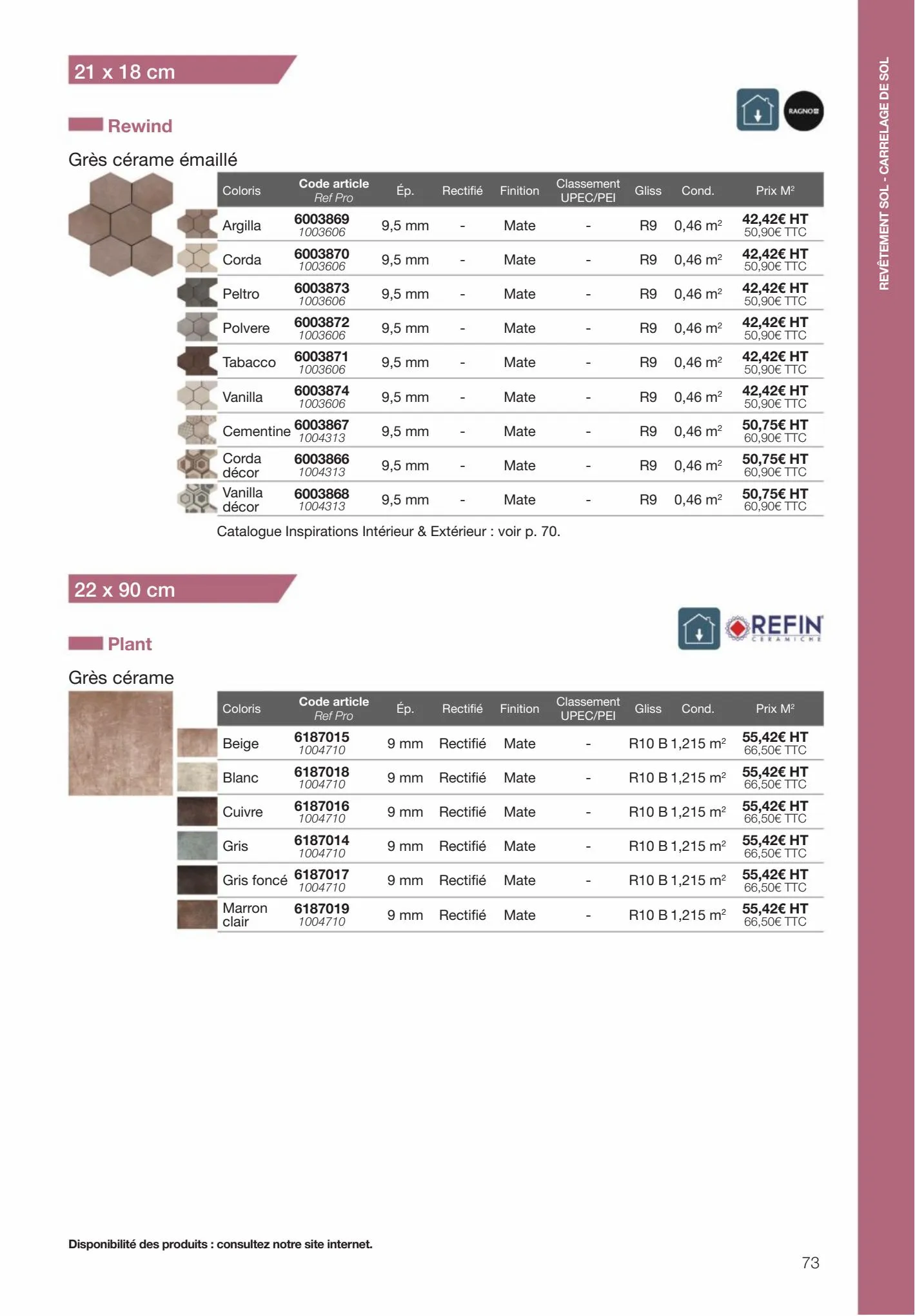 Catalogue Revêtements Habitat et Tertiaire, page 00073