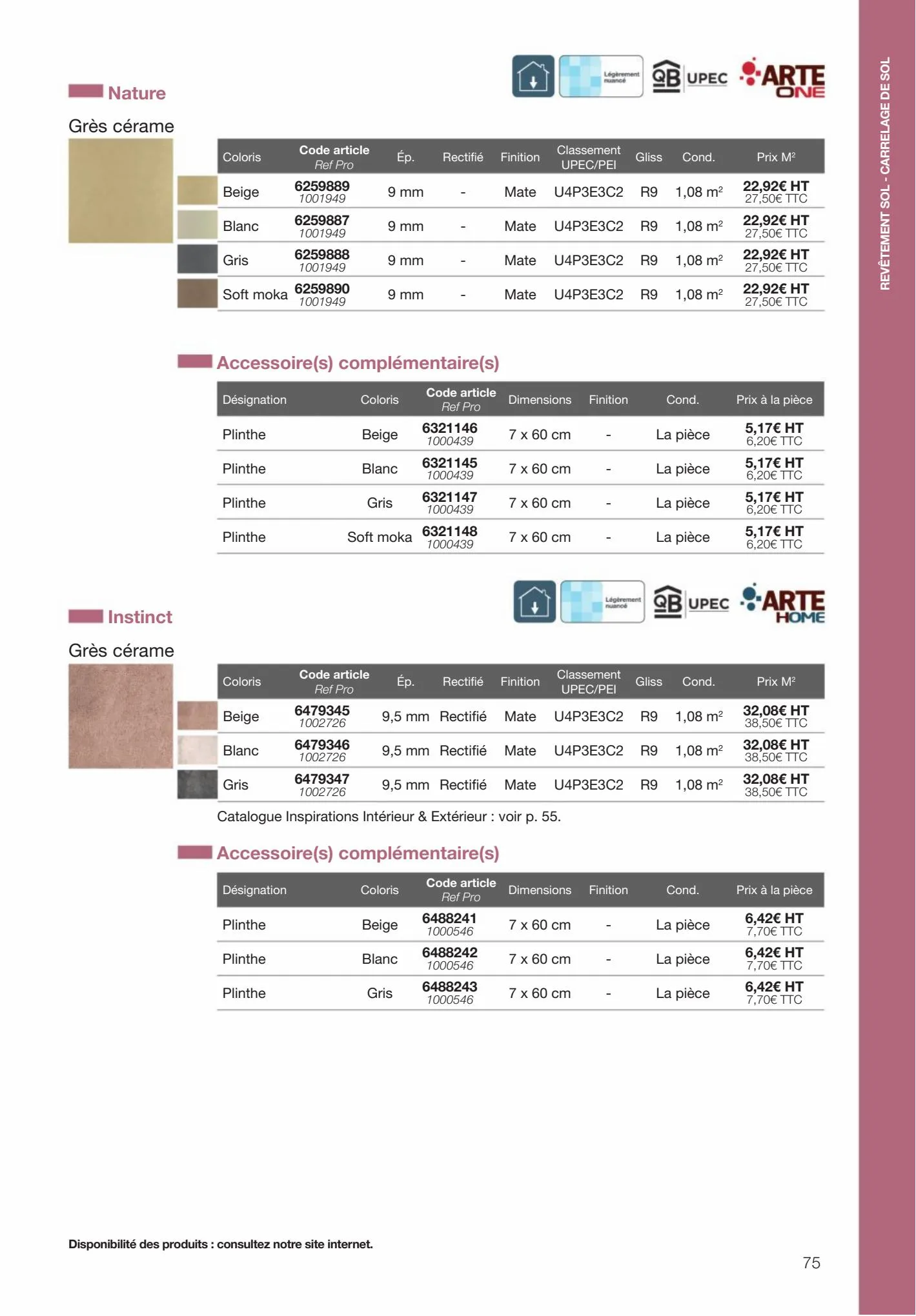 Catalogue Revêtements Habitat et Tertiaire, page 00075