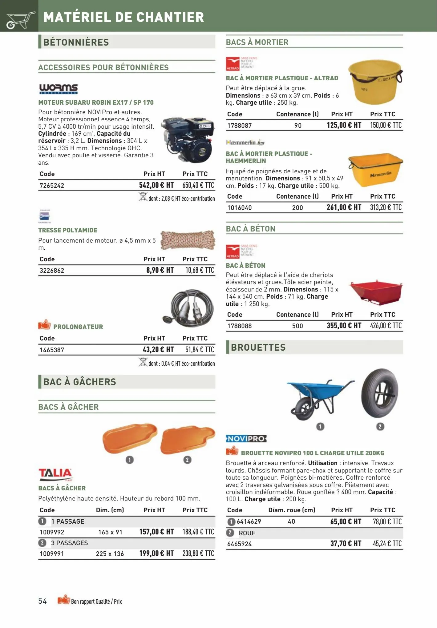 Catalogue Matériaux et Outillage, page 00054