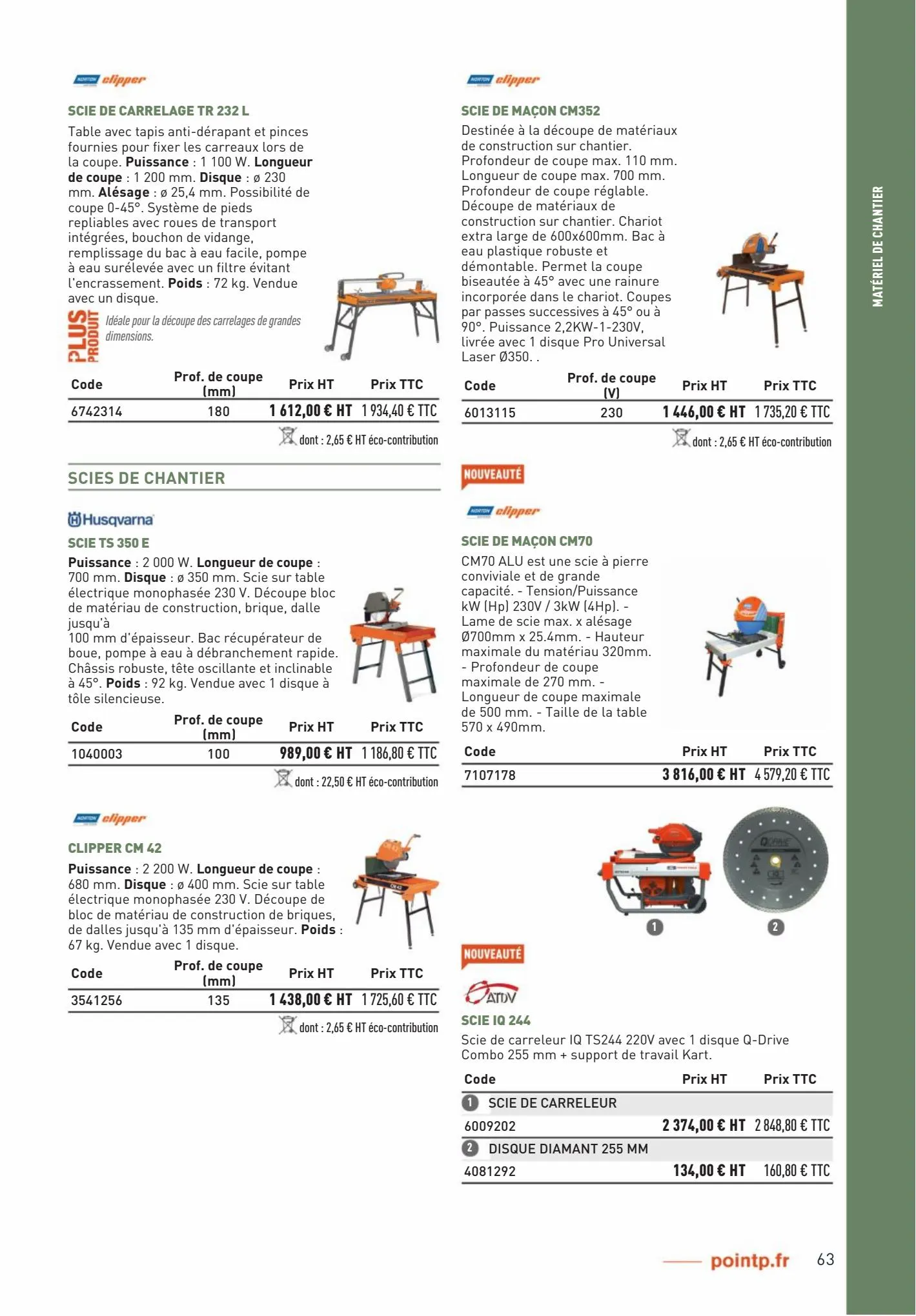 Catalogue Matériaux et Outillage, page 00063