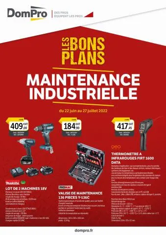 BONS PLANS MAINTENANCE INDUSTRIELLE