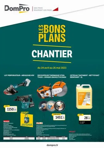 BONS PLANS CHANTIER