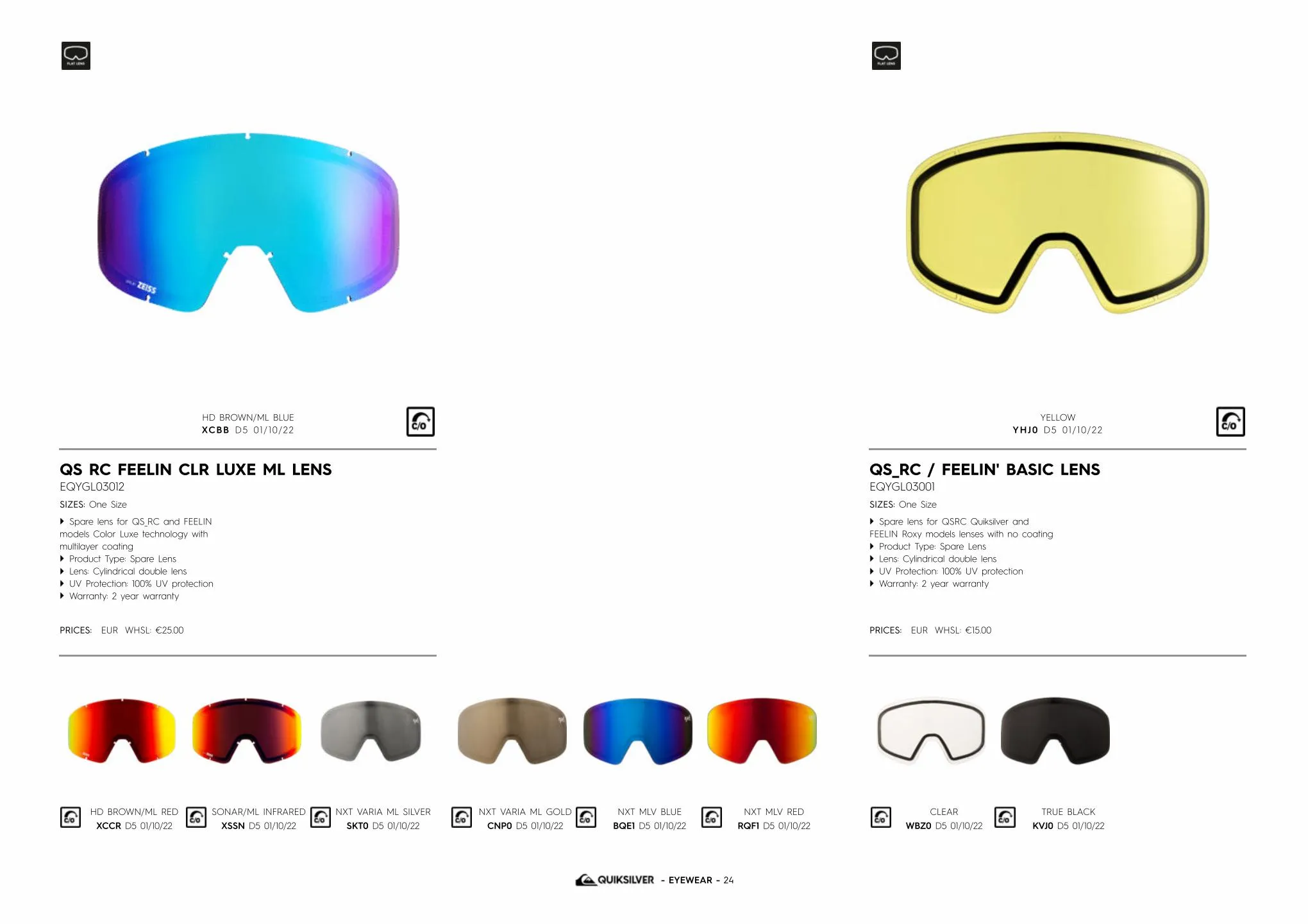 Catalogue QUIKSILVER SNOWGOGGLES, page 00024