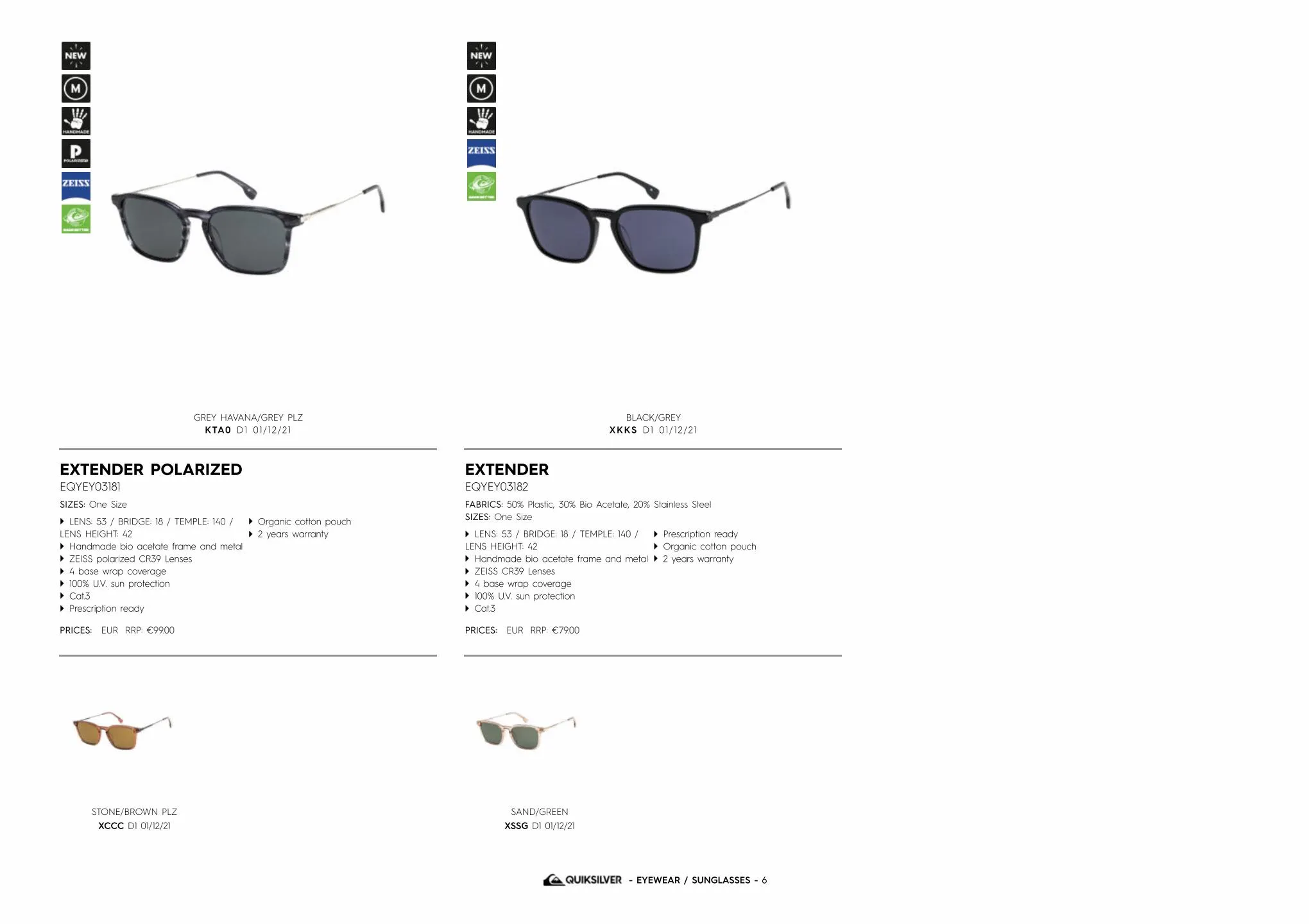 Catalogue EMEA Quiksilver Sunglasses, page 00006