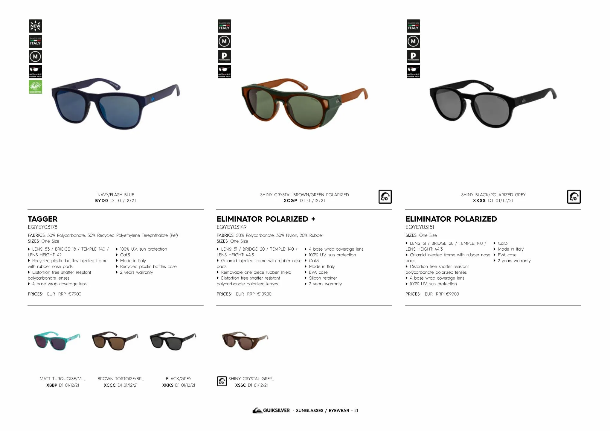 Catalogue EMEA Quiksilver Sunglasses, page 00021