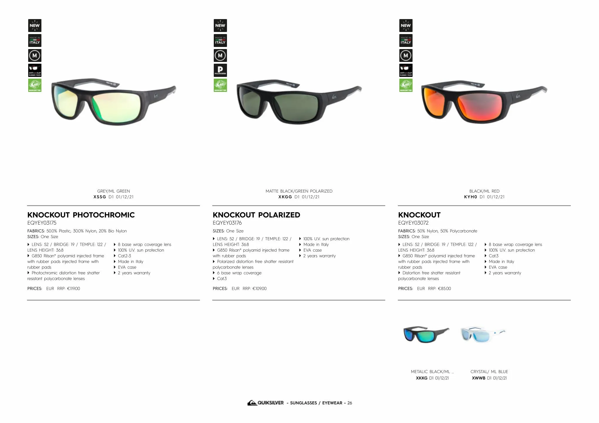 Catalogue EMEA Quiksilver Sunglasses, page 00026